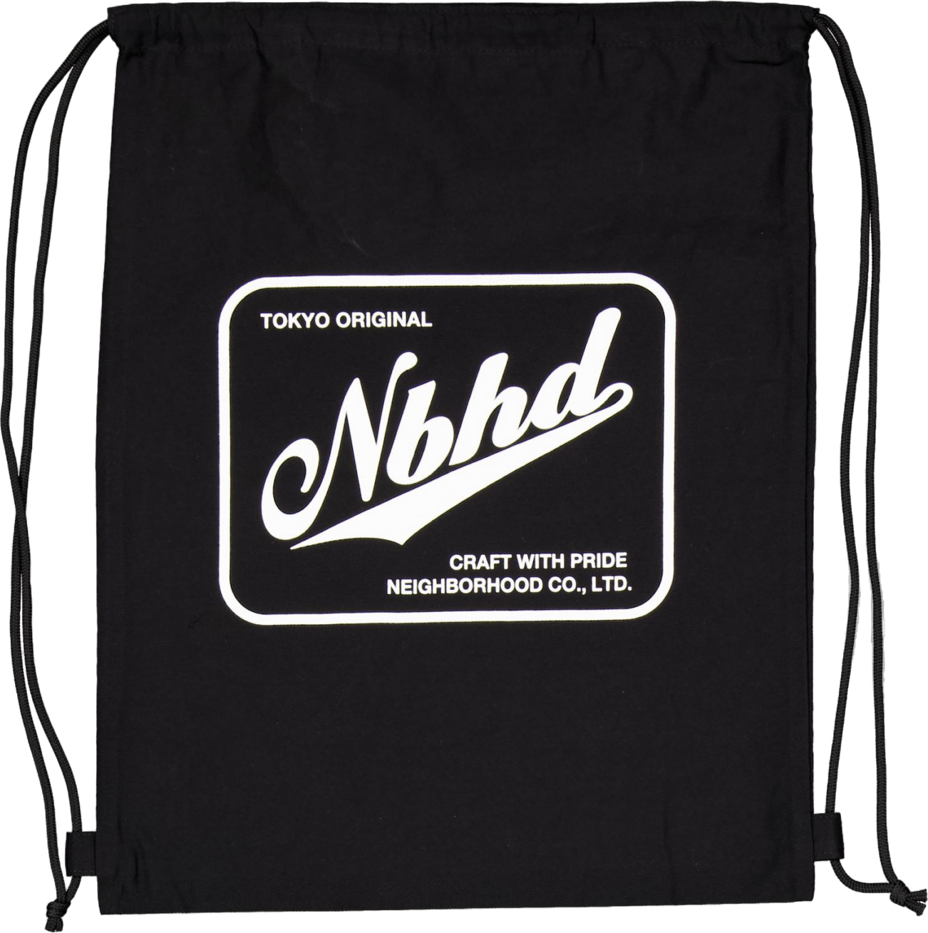 Logo Drawstring Tote Bag Black, Unisex, Equipment, Accessories, Black, ONESIZE