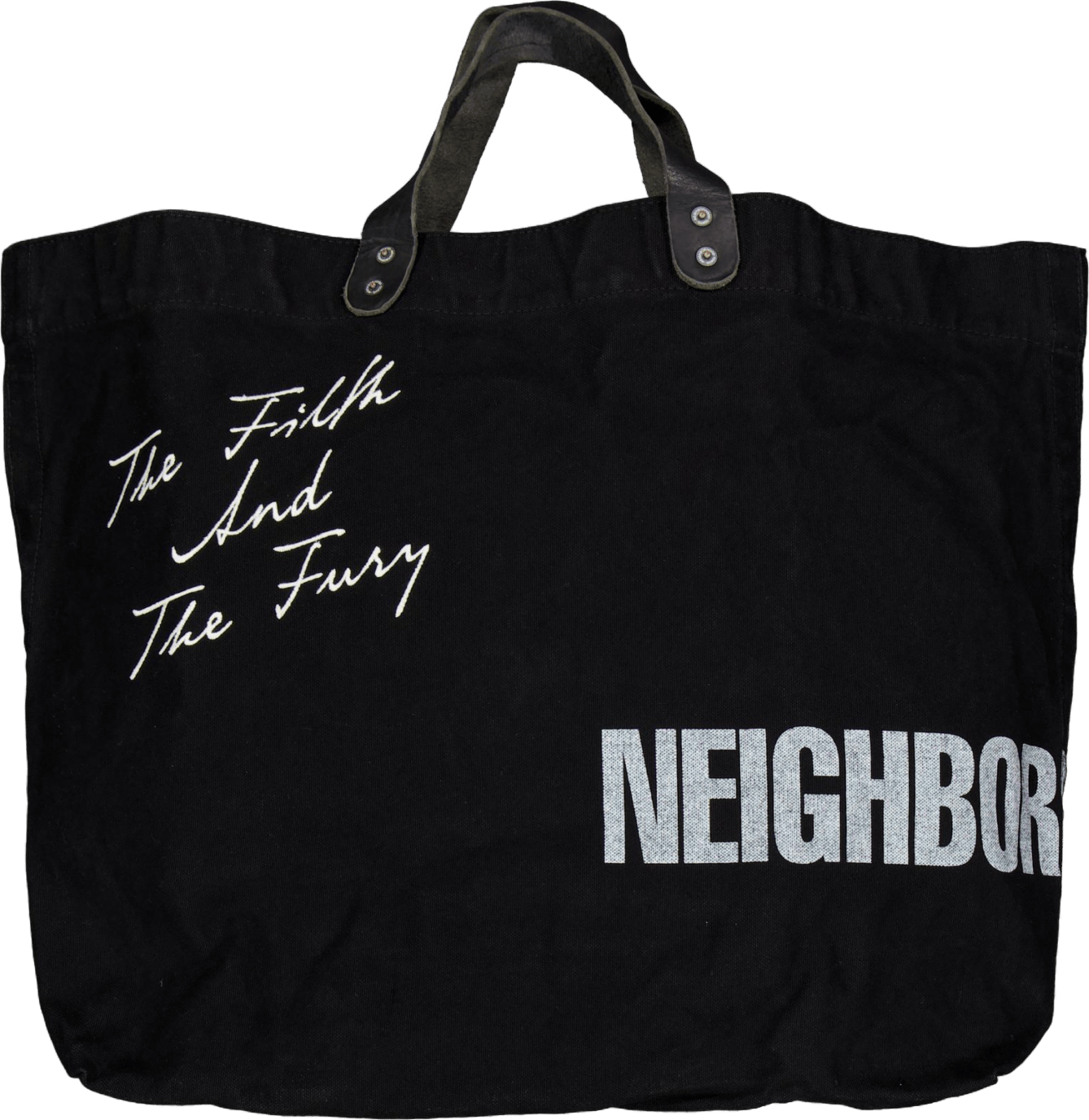 Washed Canvas Tote Bag Black