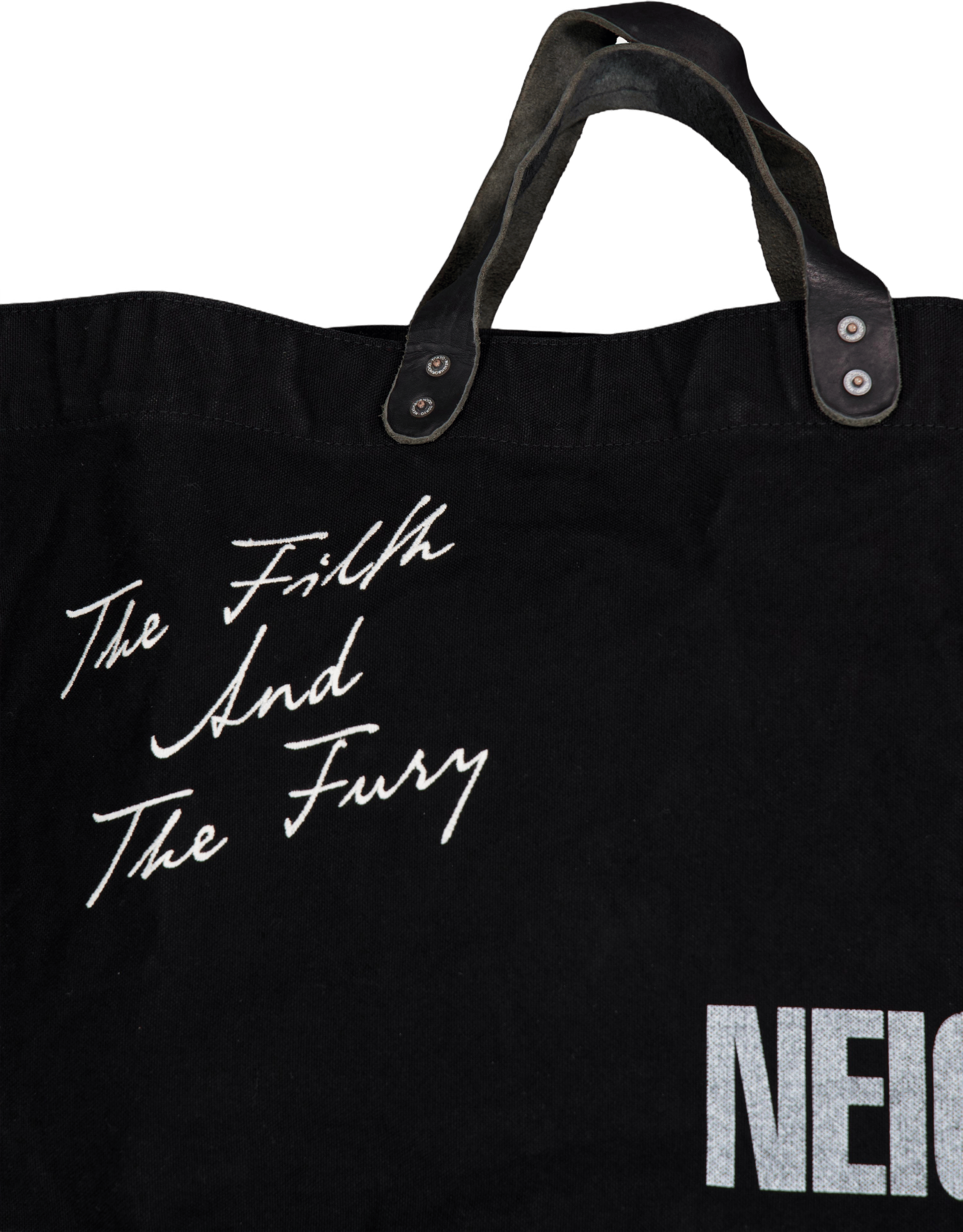 Washed Canvas Tote Bag Black - Bild 3