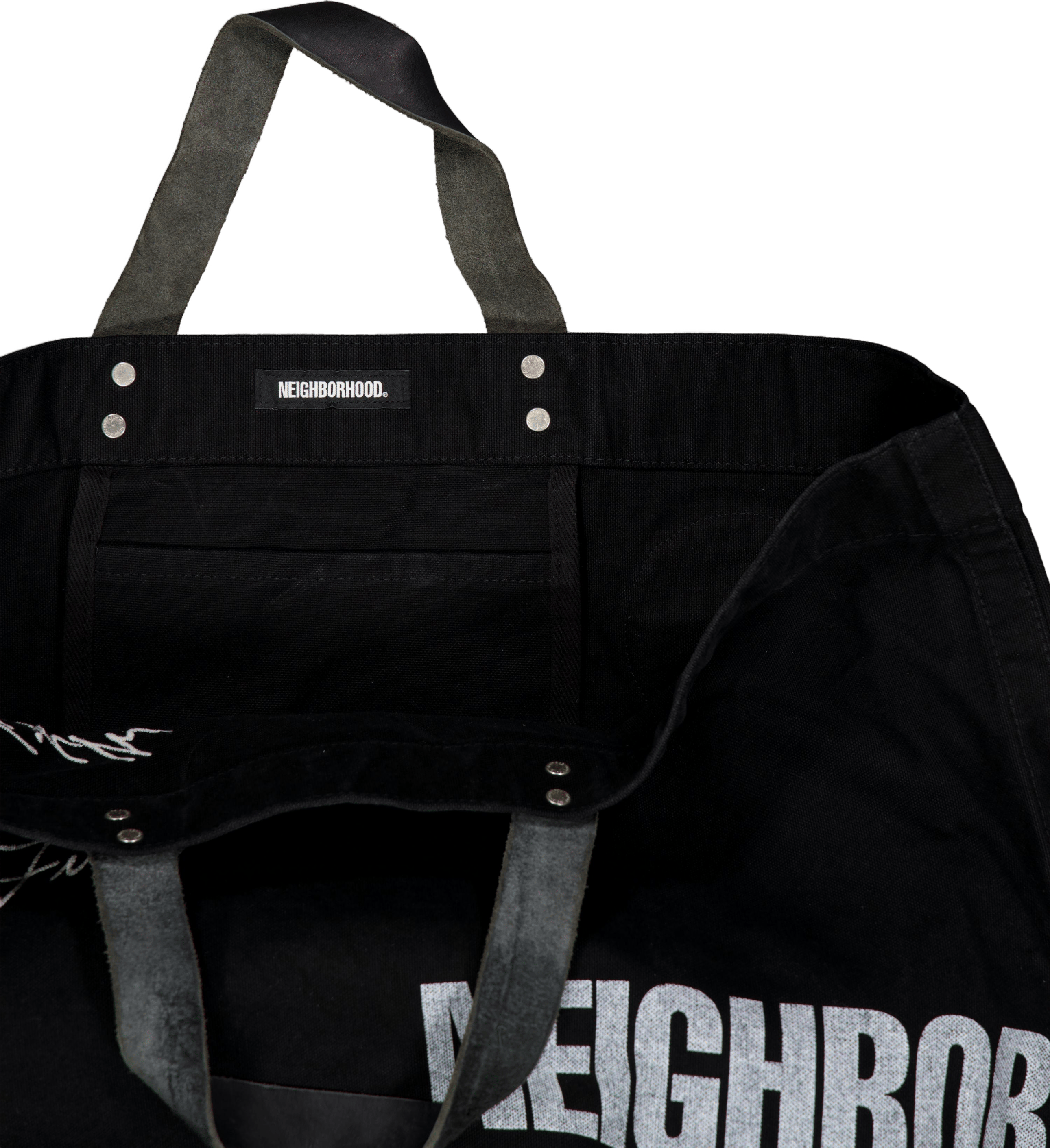 Washed Canvas Tote Bag Black - Bild 4