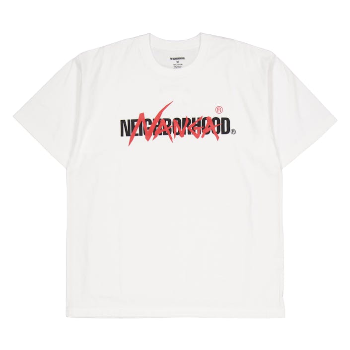 Nh X Nanga . Tee Ss White, Male, Vêtements, Tops, Blanc, XL