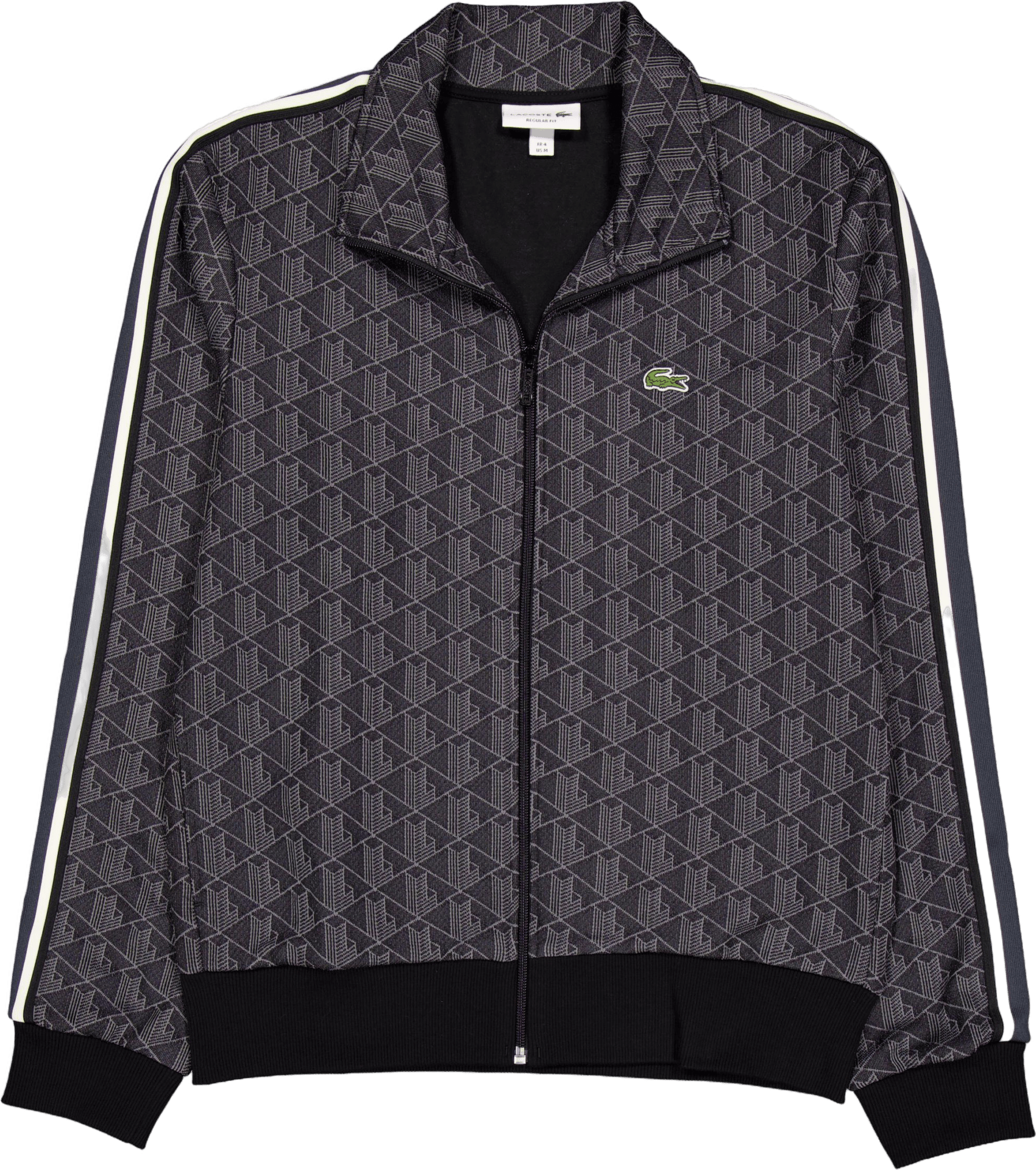 Paris Zip-up Jacquard Track Ja 4pc Black/dark Grey