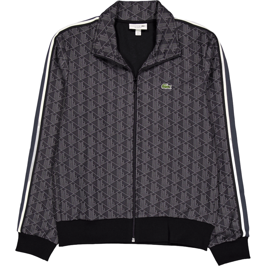 Paris Zip-up Jacquard Track Ja 4pc Black/dark Grey