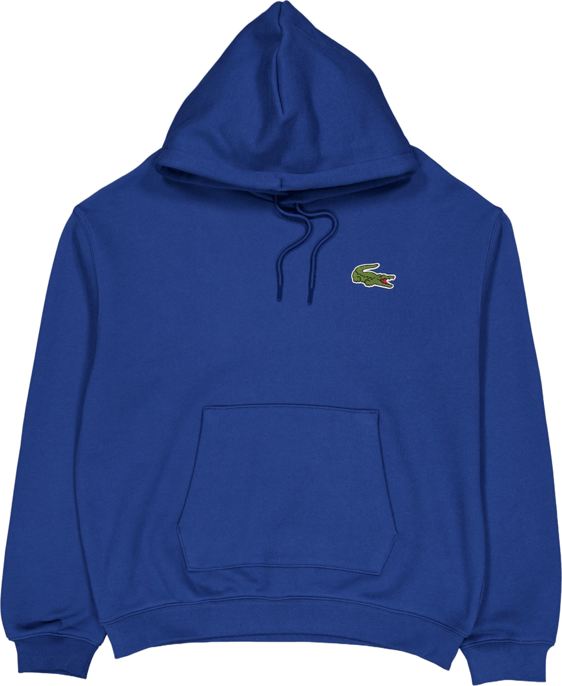 Loose Fit Badge Accent Hoodie Hbm Blue
