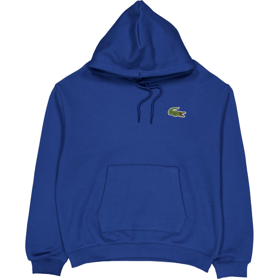 Loose Fit Badge Accent Hoodie Hbm Blue