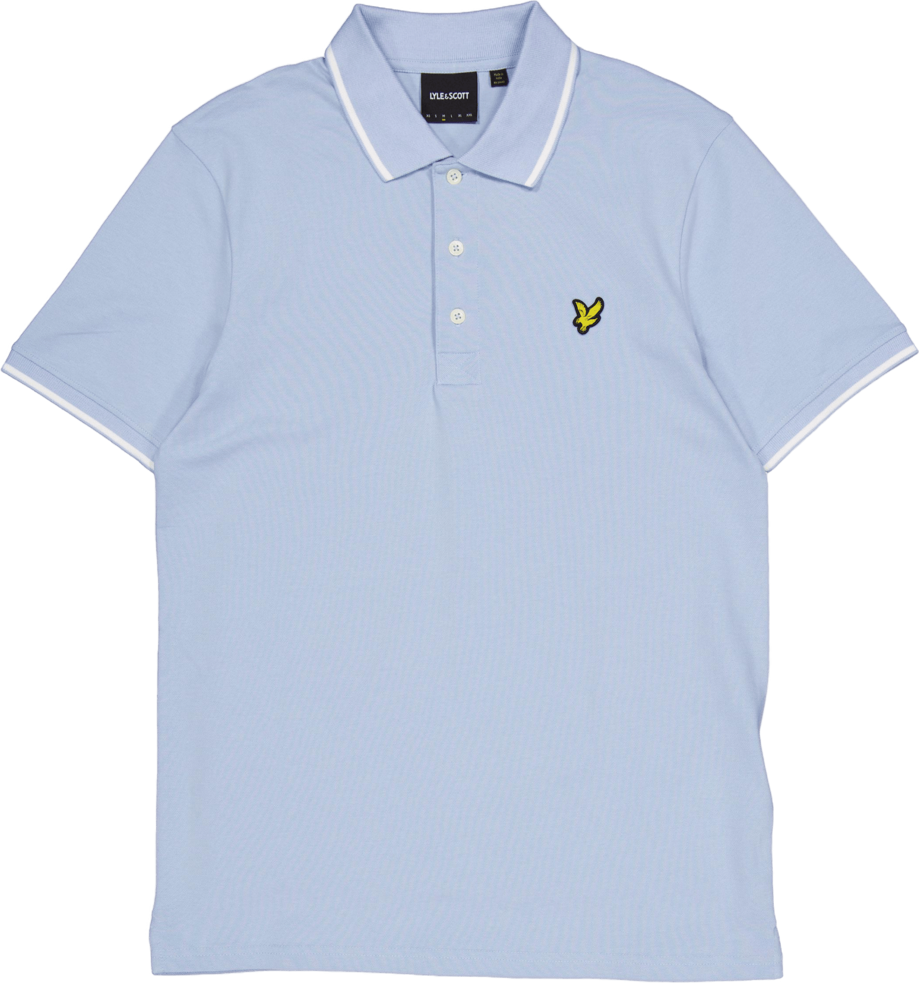 Tipped Polo Shirt W490 Light Blue/ White, Male, Odzież, Tops, Niebieski, L