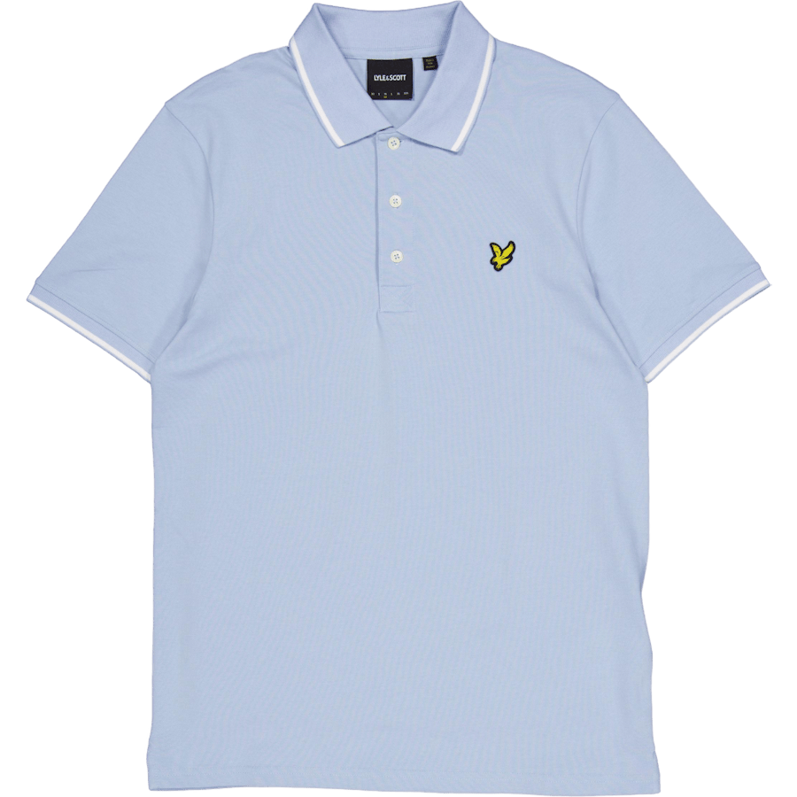 Tipped Polo Shirt W490 Light Blue/ White