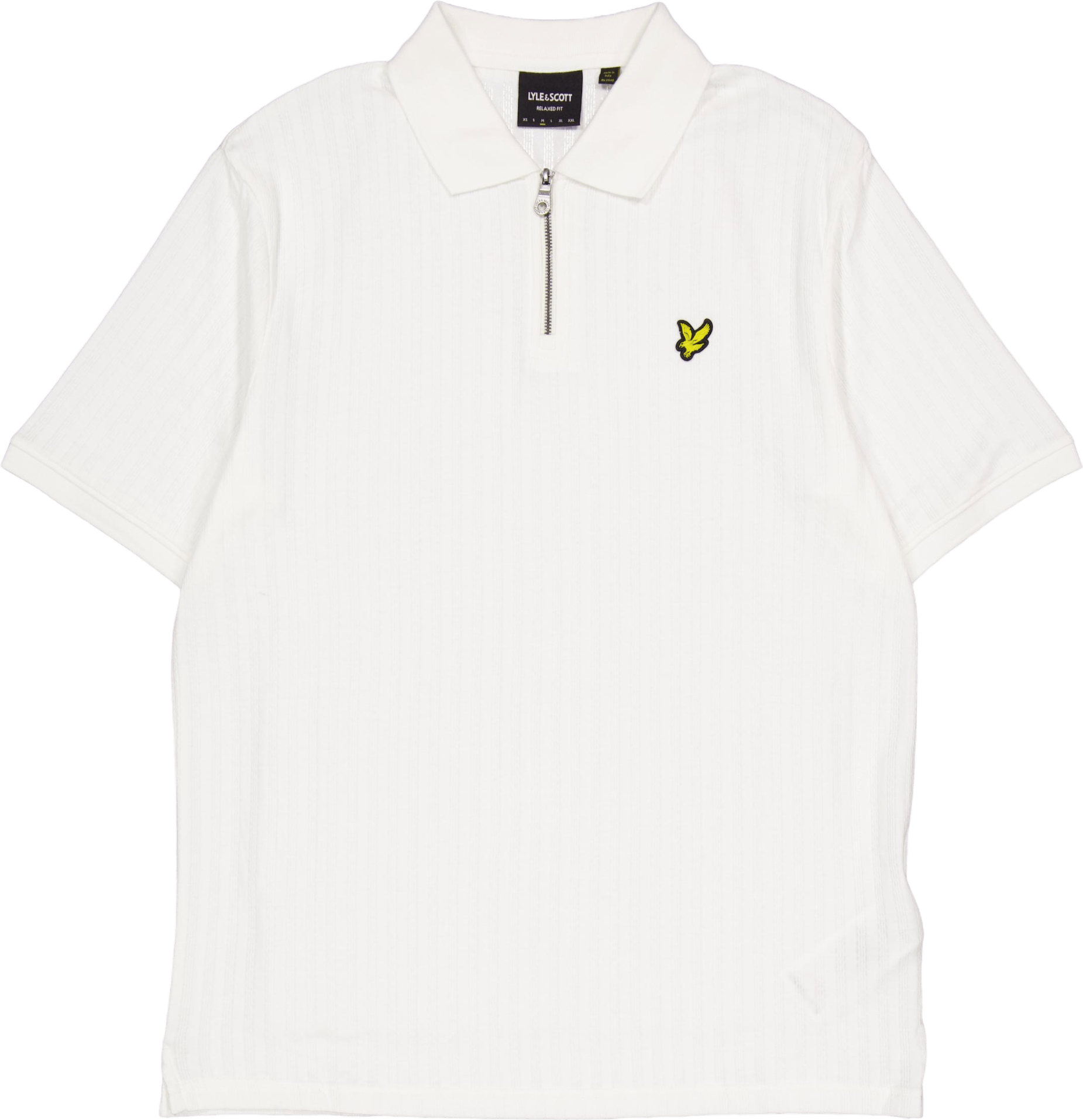 Textured Stripe Polo Shirt X157 Chalk, Male, Odzież, Tops, Biały, XL