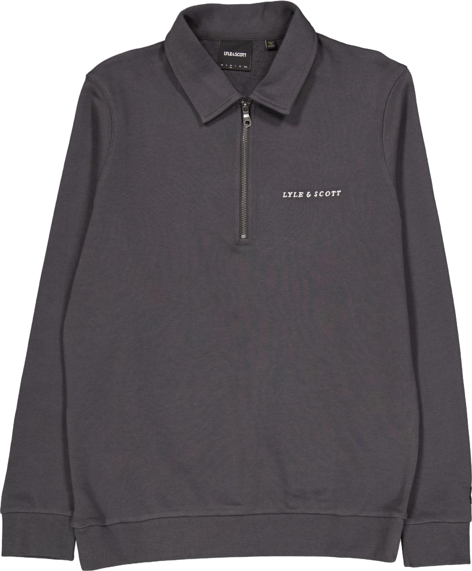 Loopback Embroidered Collared  W635 Gunmetal