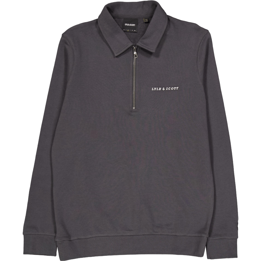 Loopback Embroidered Collared W635 Gunmetal