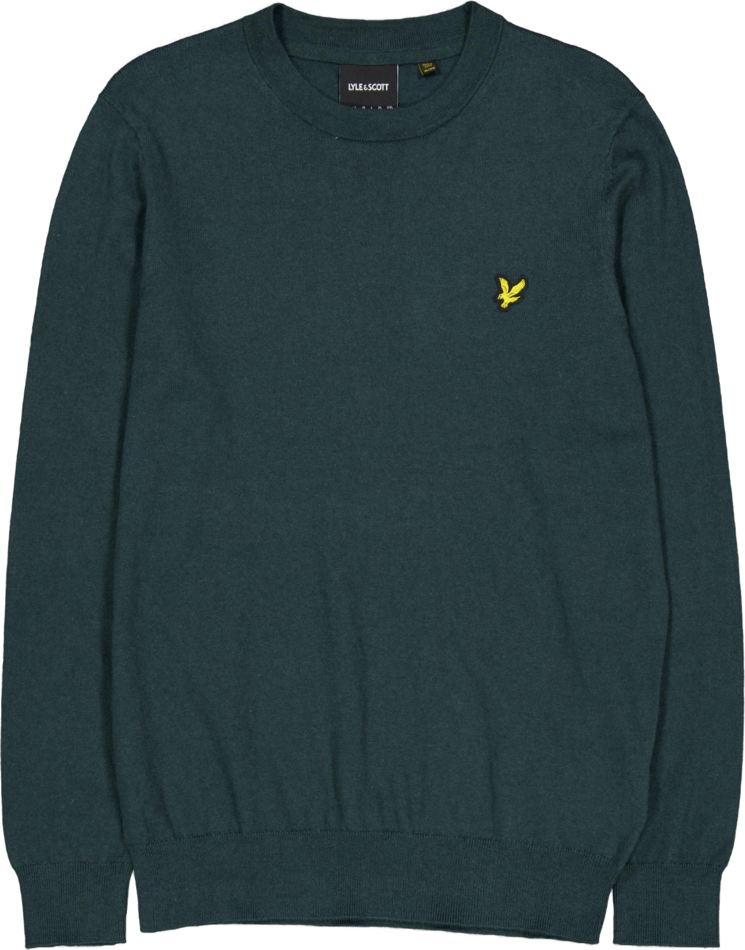 Cotton Merino Crew Neck Jumper X311 Argyle Teal