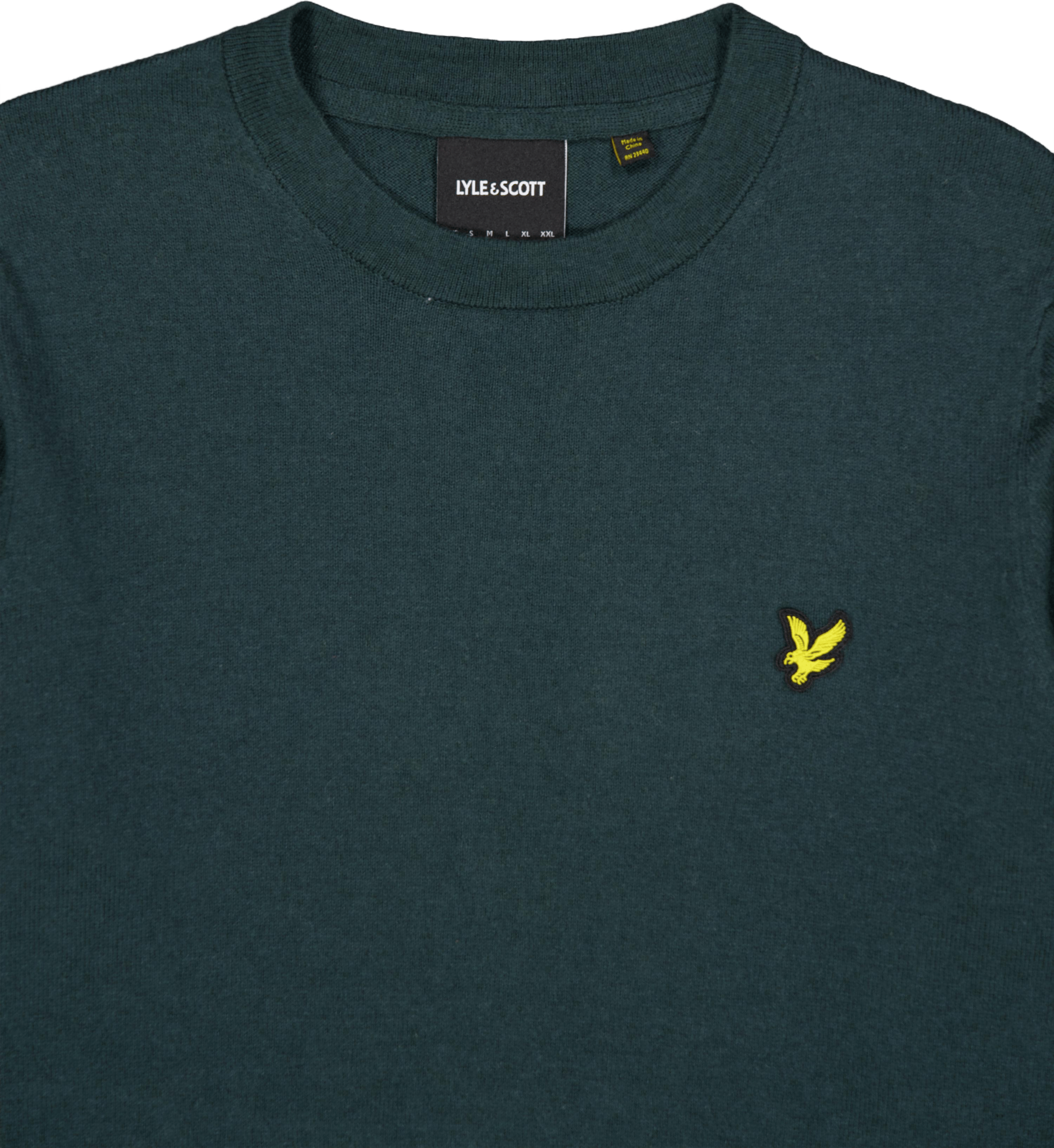 Cotton Merino Crew Neck Jumper X311 Argyle Teal - Bild 3