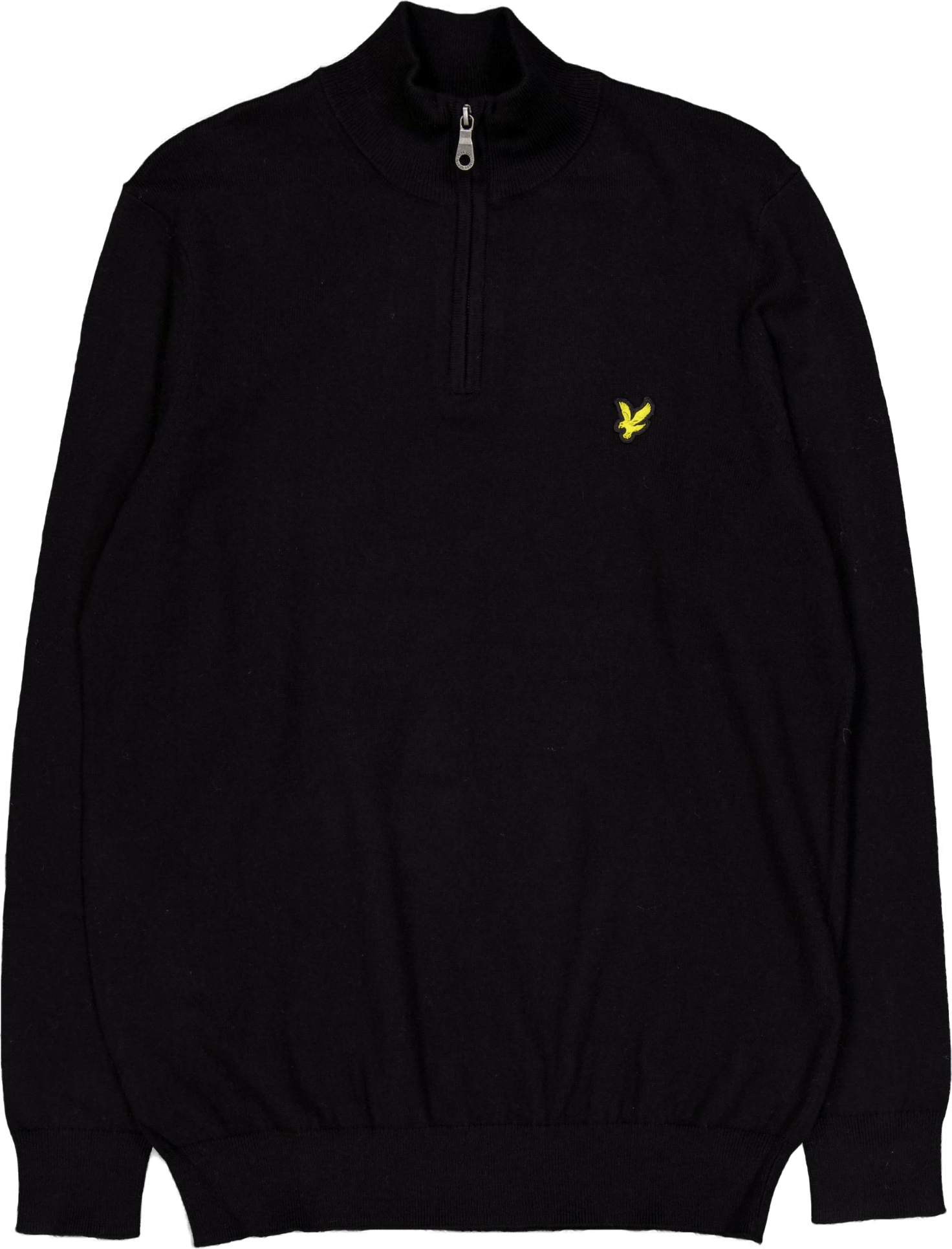 Cotton Merino Quarter Zip Jump Z865 Jet Black