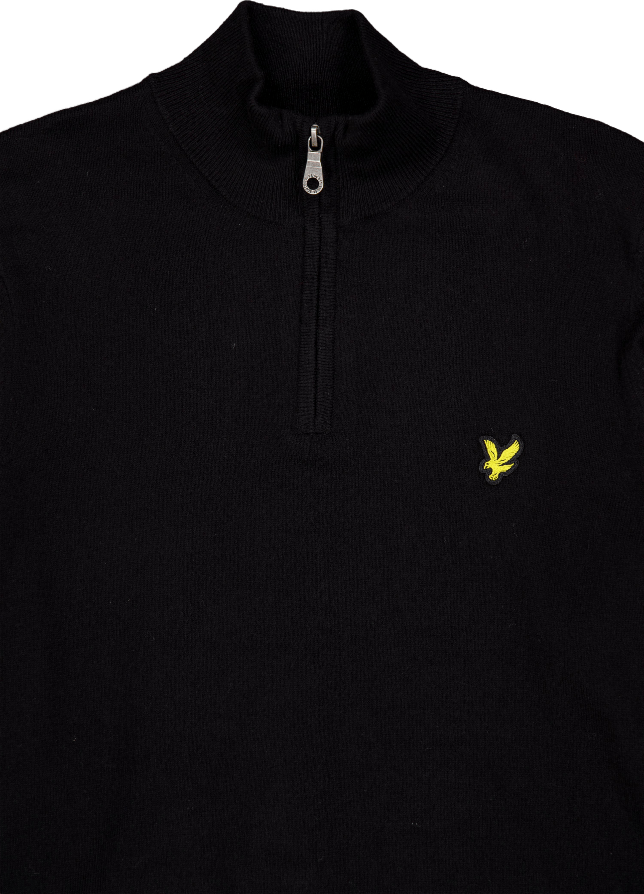 Cotton Merino Quarter Zip Jump Z865 Jet Black - Bild 3