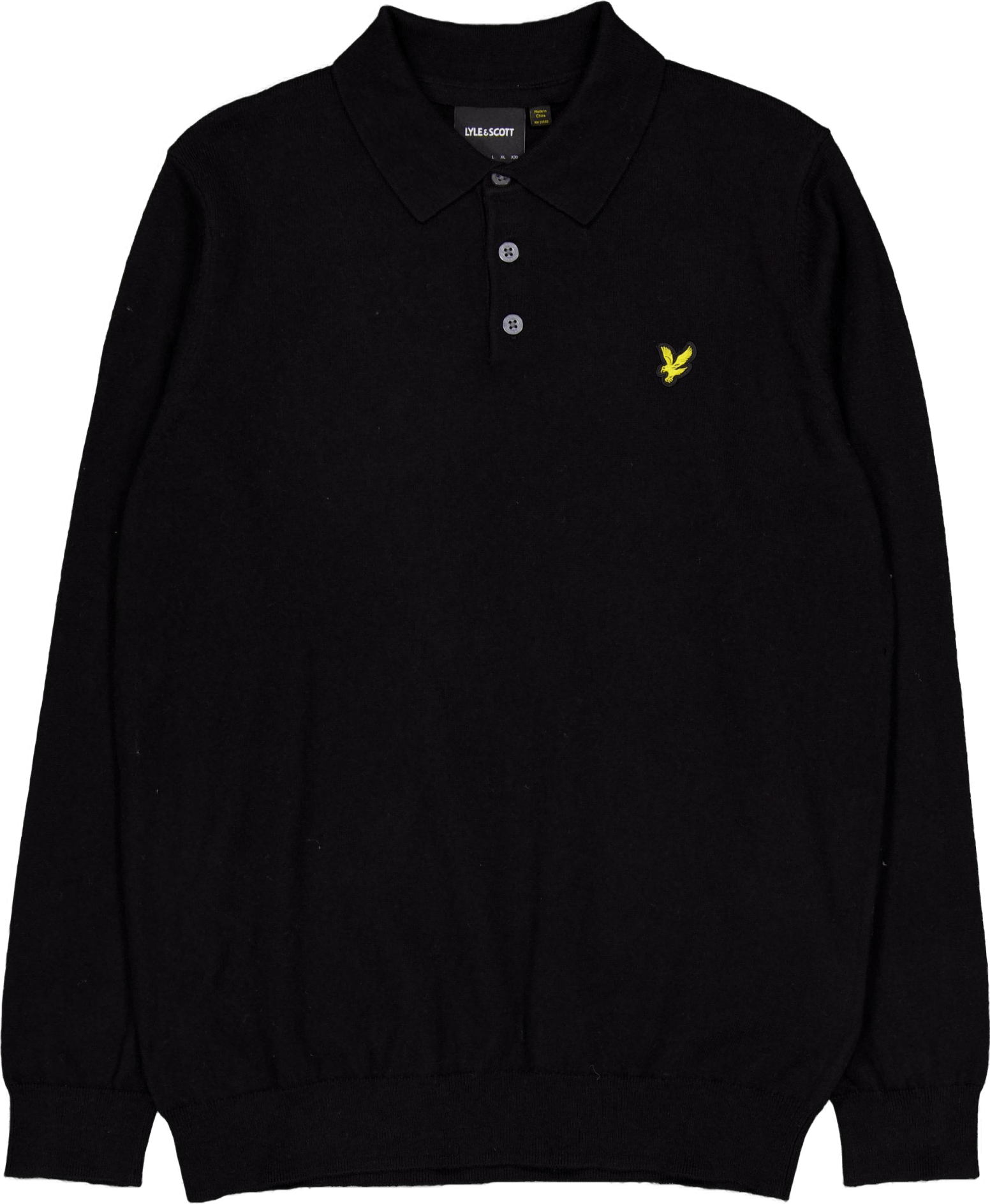 Cotton Merino Long Sleeve Knit Z865 Jet Black