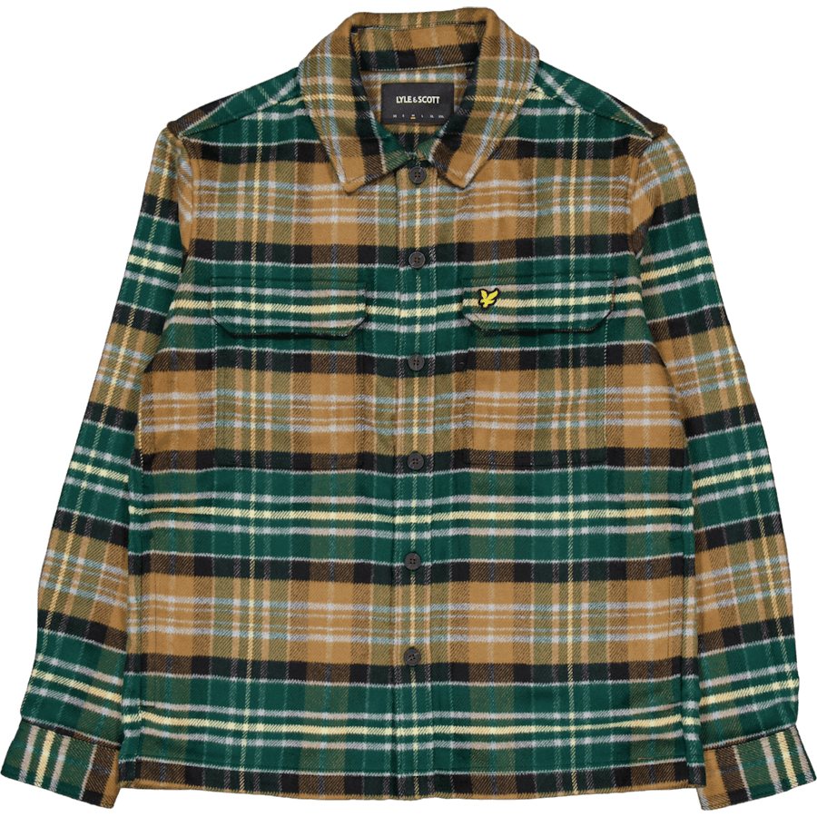 Check Flannel Overshirt X351 Argyle Teal/ Heritage Tau