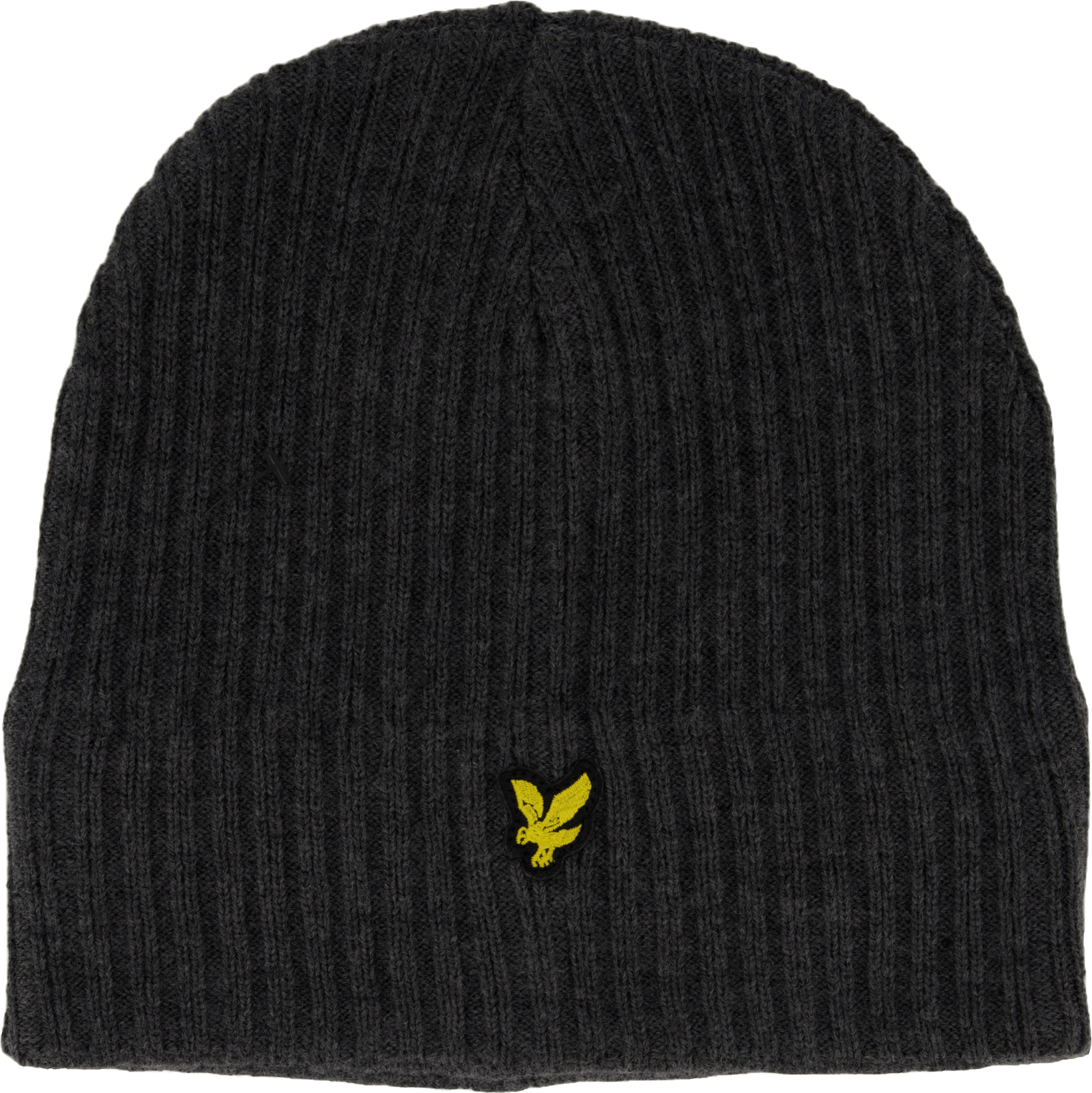 Knitted Ribbed Beanie T28 Mid Grey Marl