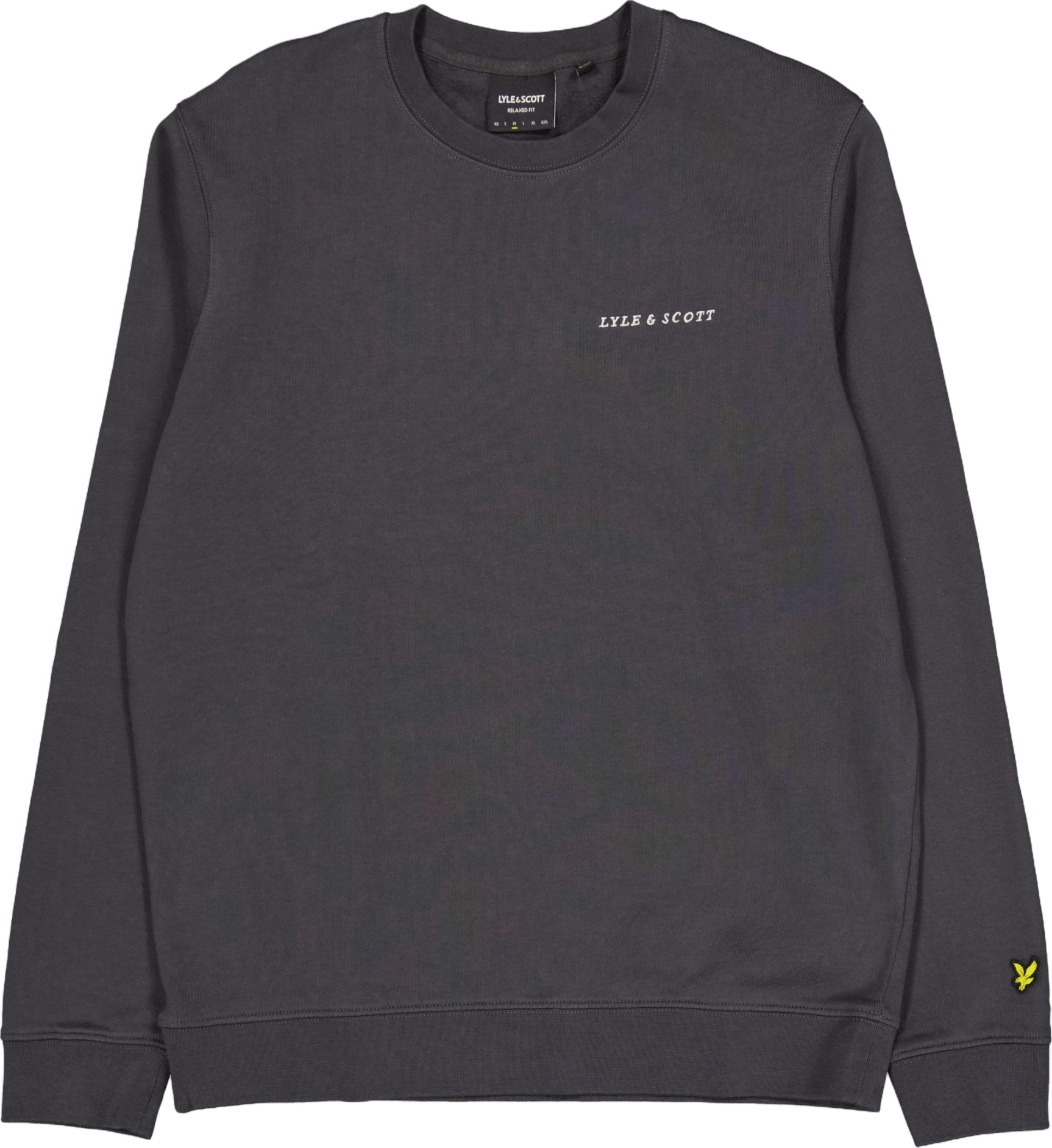 Embroidered Crew Neck Sweatshi X427 Gunmetal/ Cove