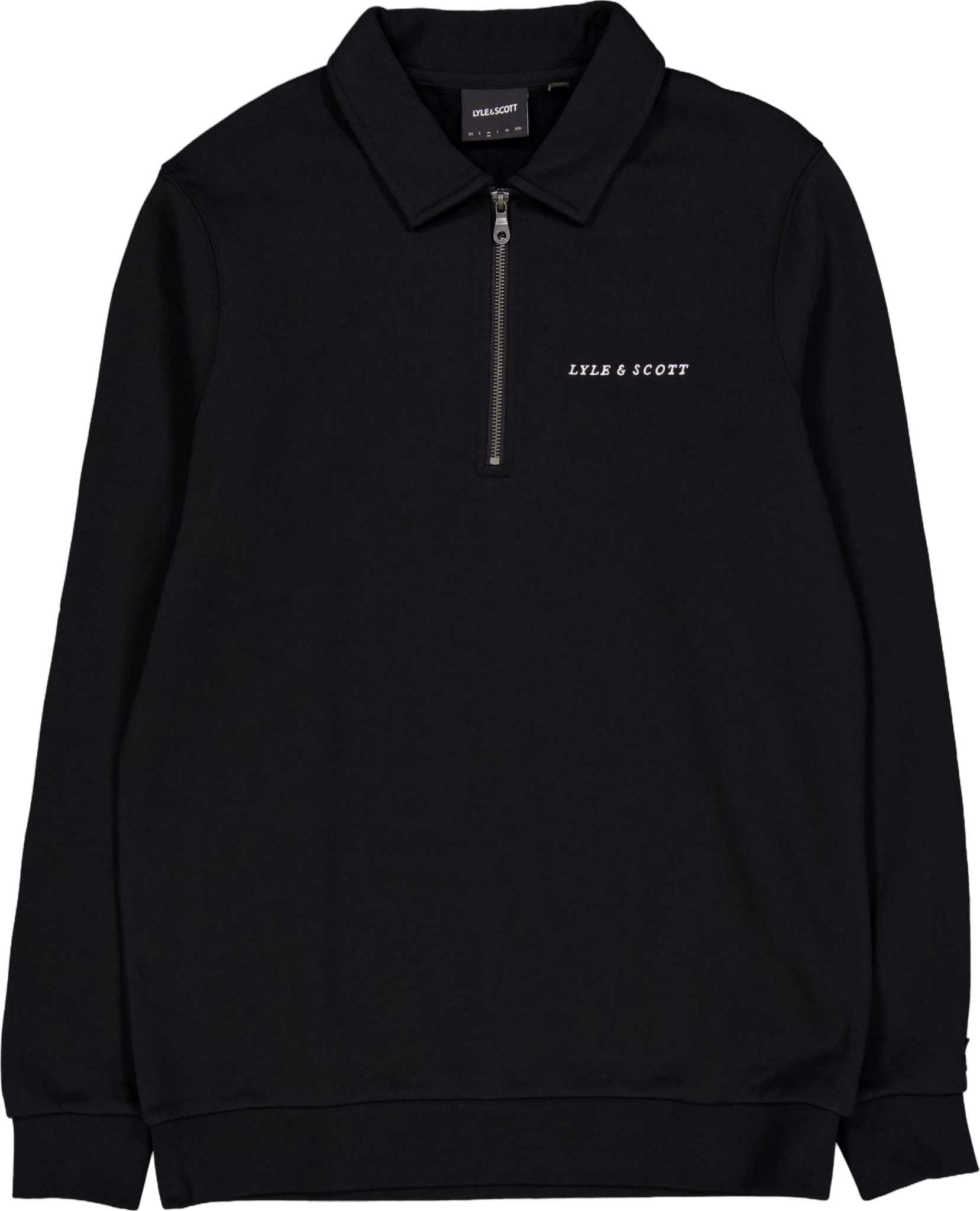 Embroidered Collared Quarter Z Z893 Jet Black/ White