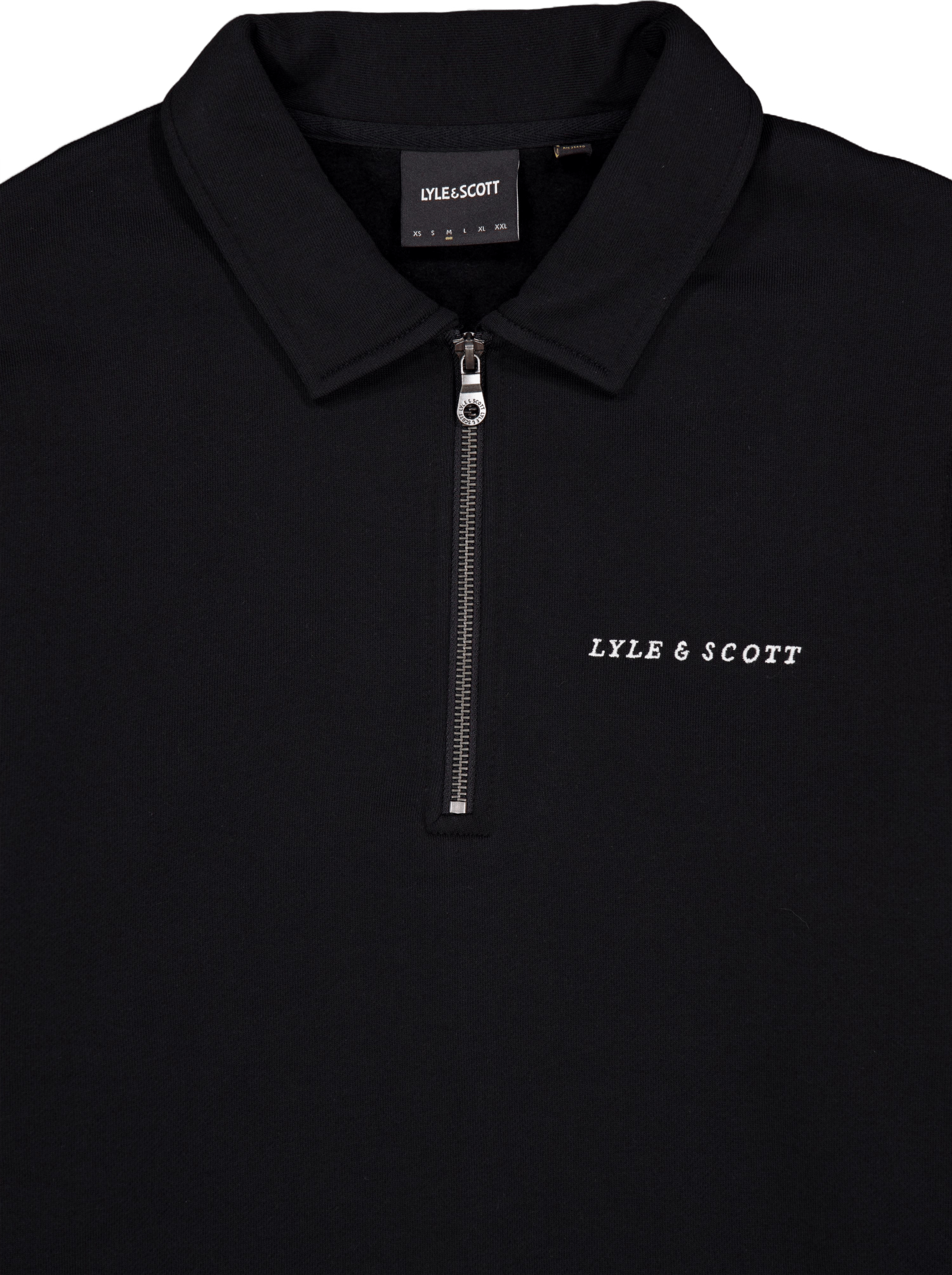 Embroidered Collared Quarter Z Z893 Jet Black/ White - Bild 3