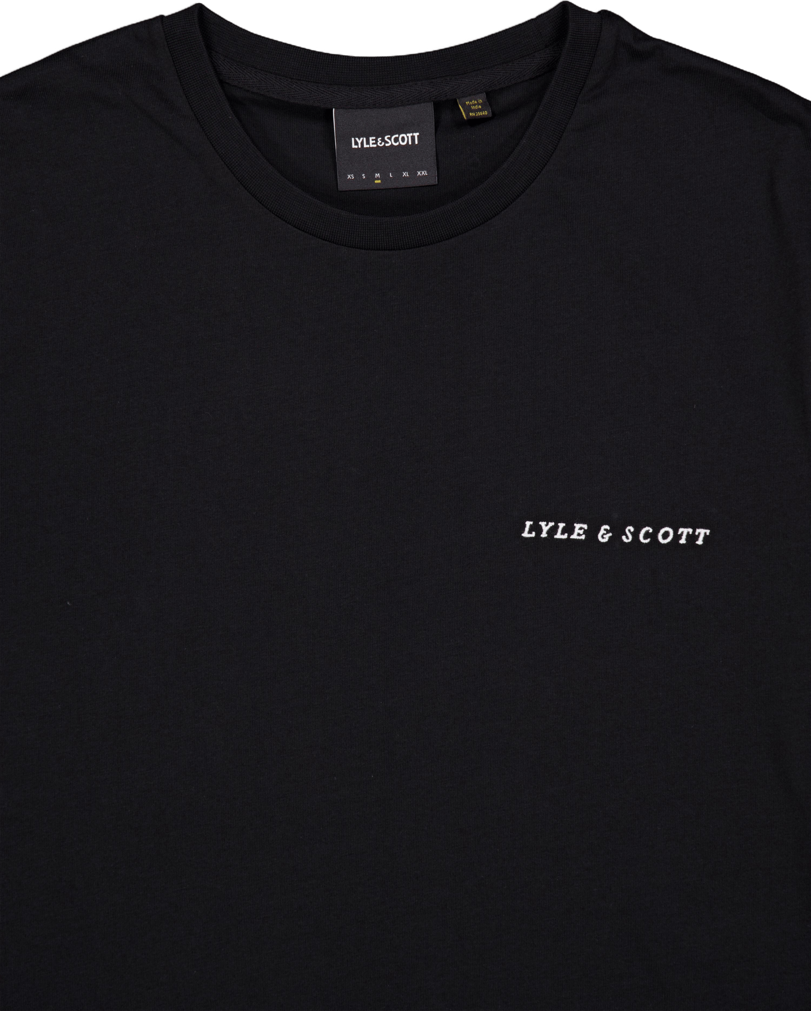 Embroidered T-shirt Z893 Jet Black/ White - Bild 3