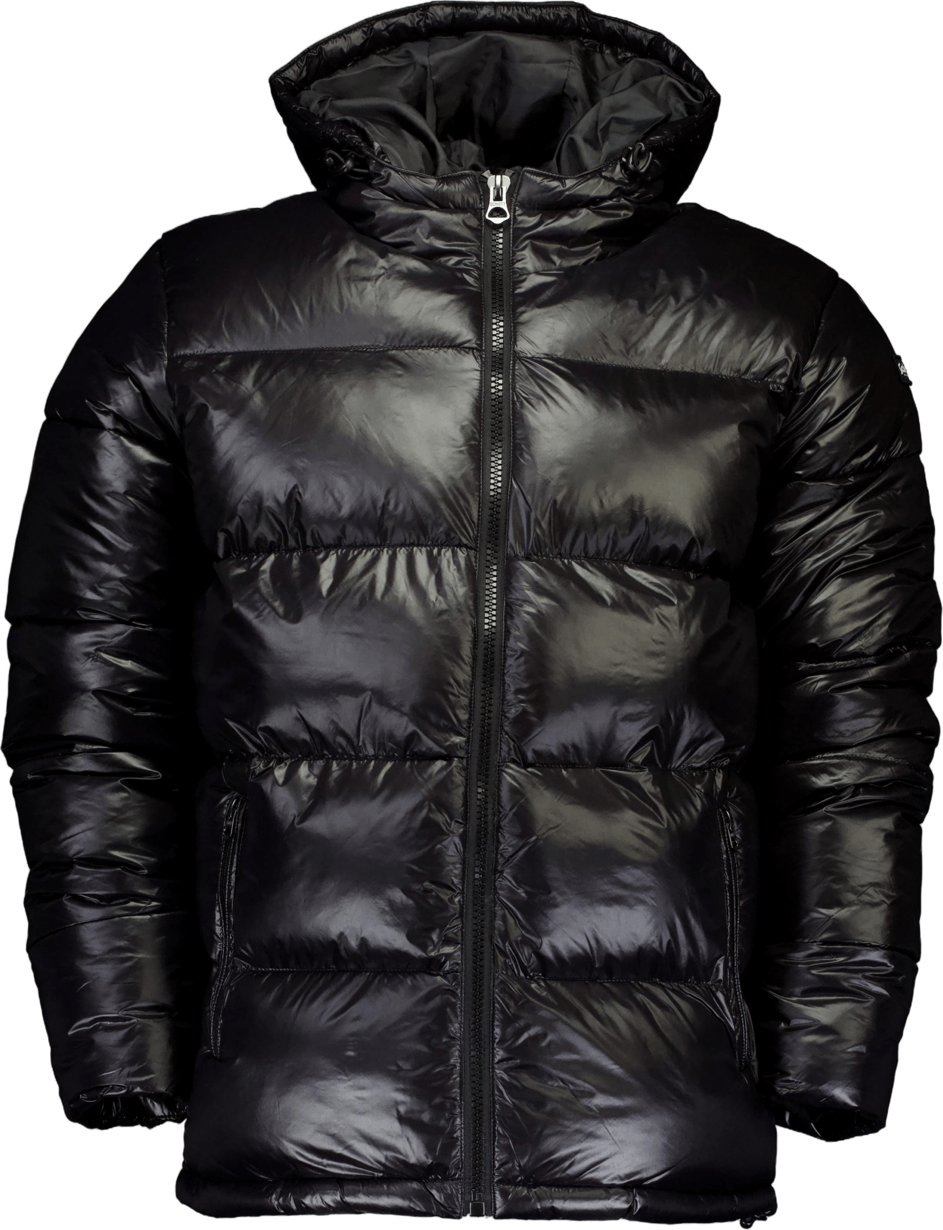 Doudoune Brillante A Capuche S Black