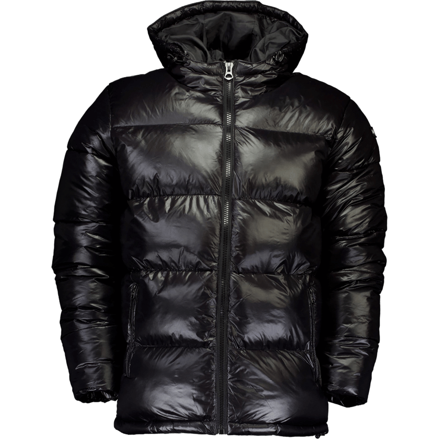 Doudoune Brillante A Capuche S Black