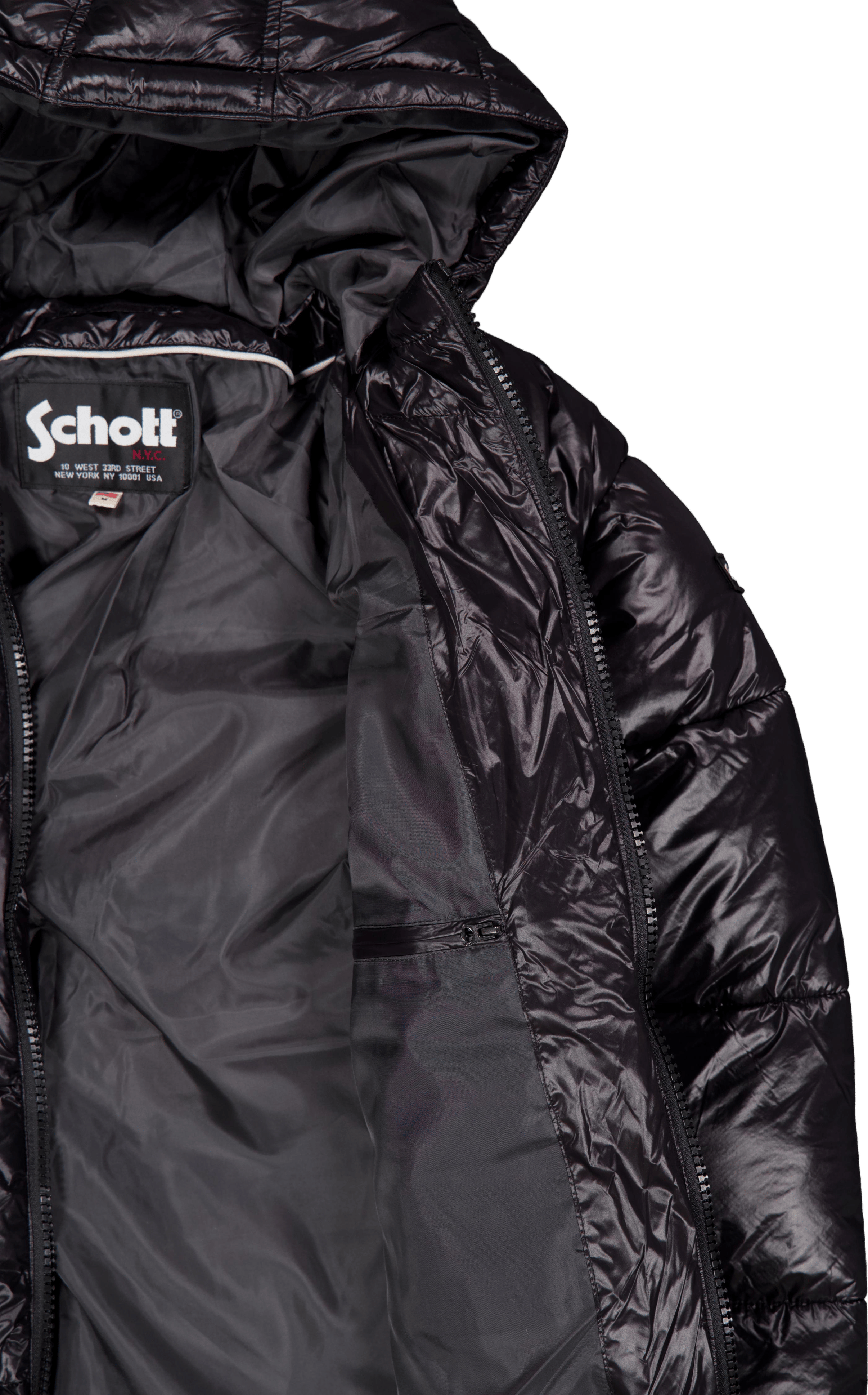 Doudoune Brillante A Capuche S Black - Bild 4