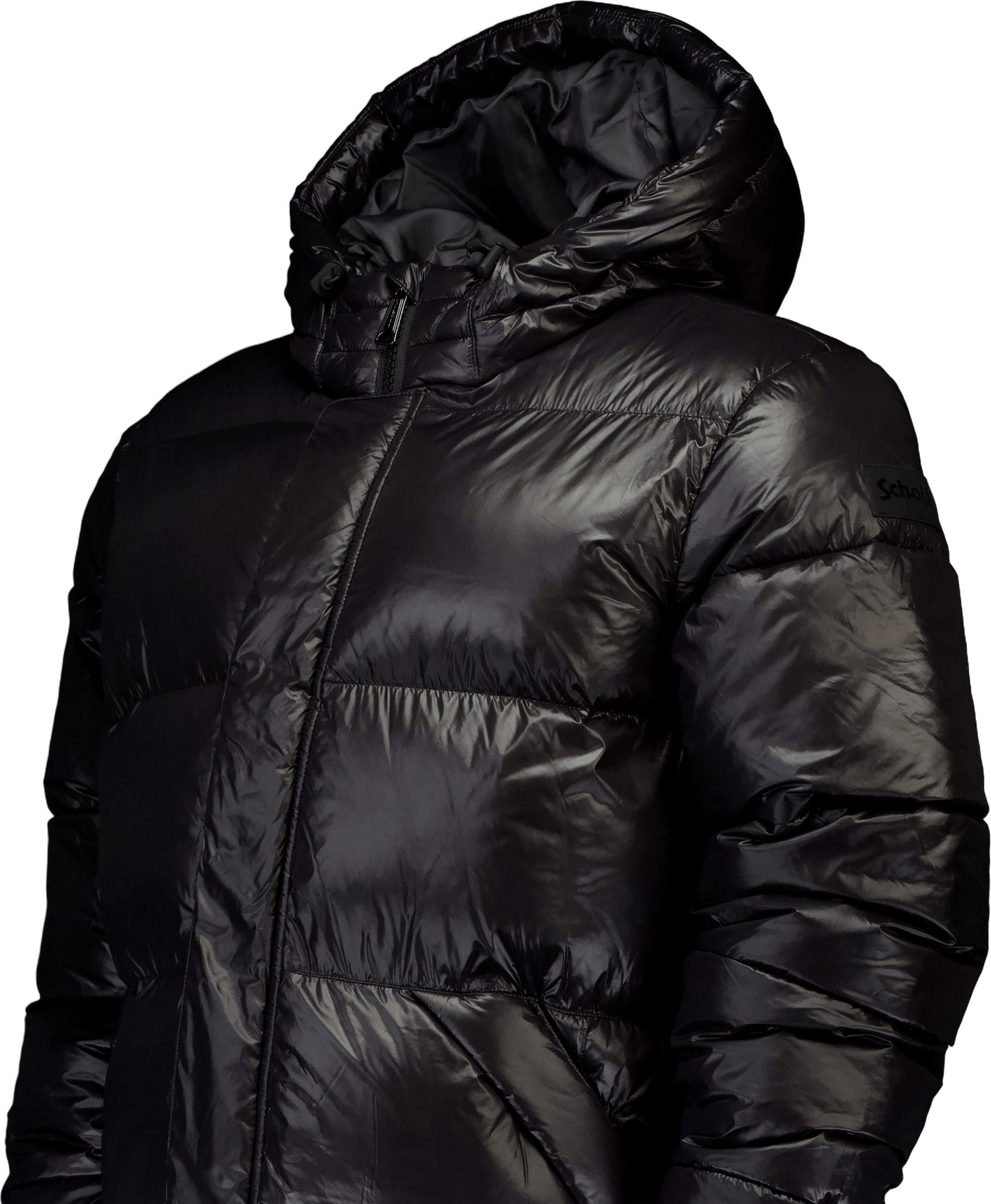 Doudoune Longue Nylon Brillant Black - Bild 3