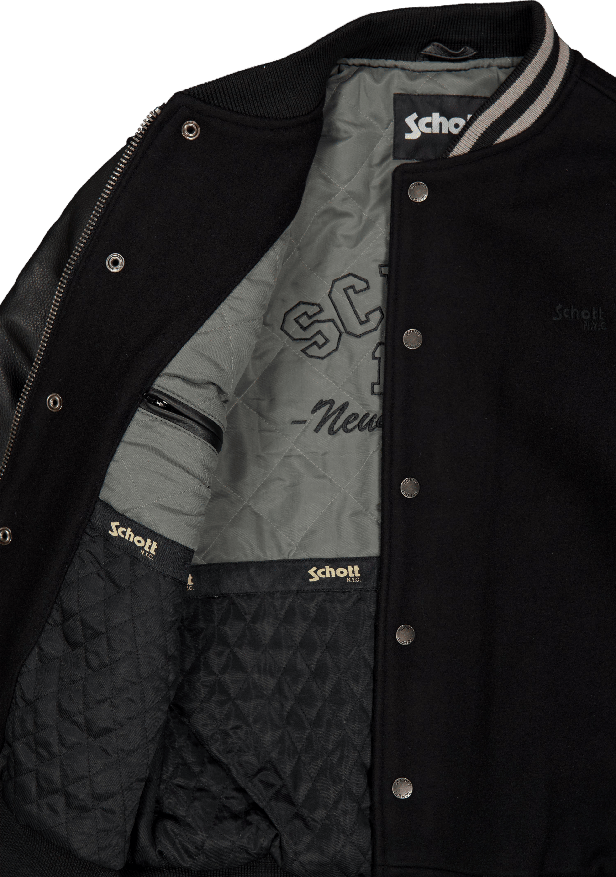 Jacket Varsity Bi Matiere Scho Black/black - Bild 5