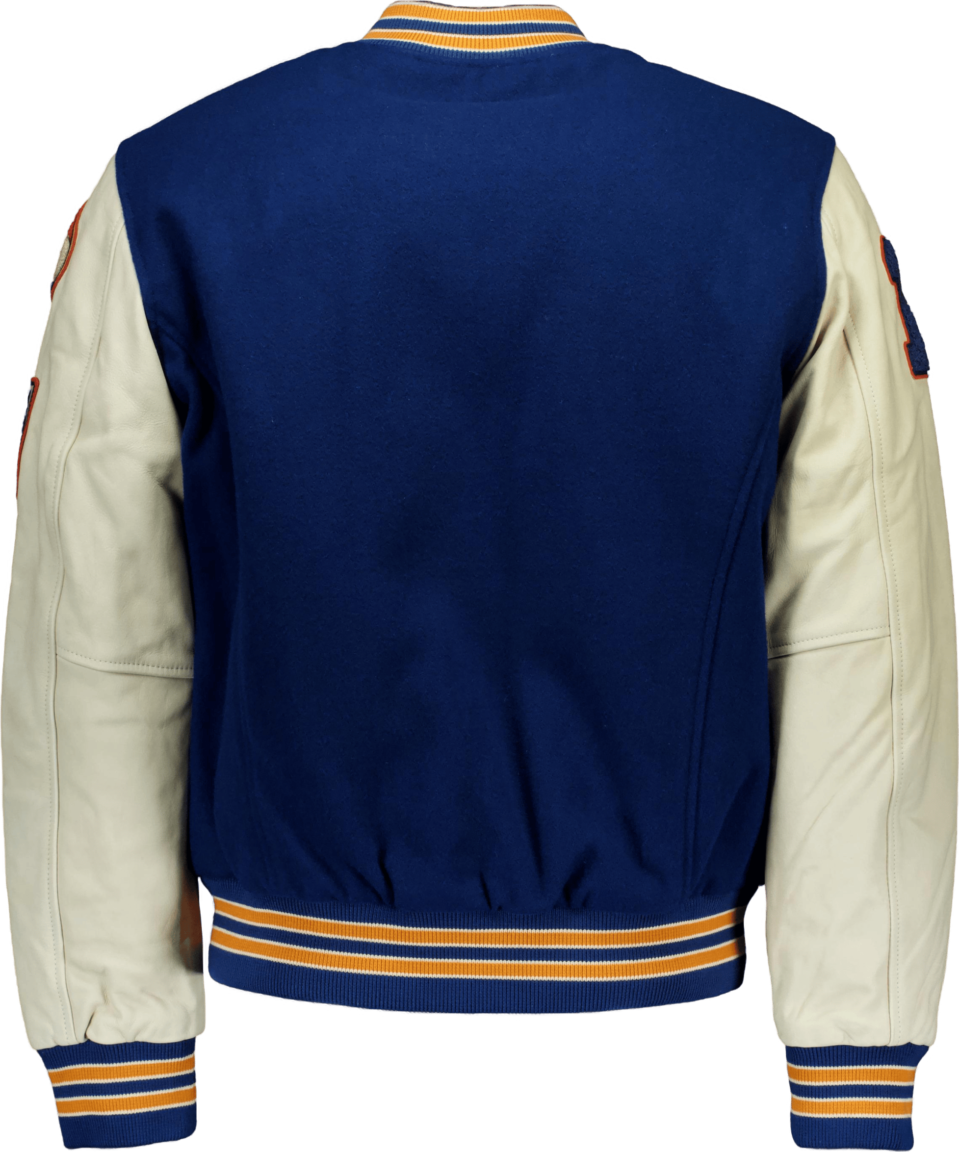 Teddy Laine/cuir Badges Schott Blue/offwhite - Bild 2