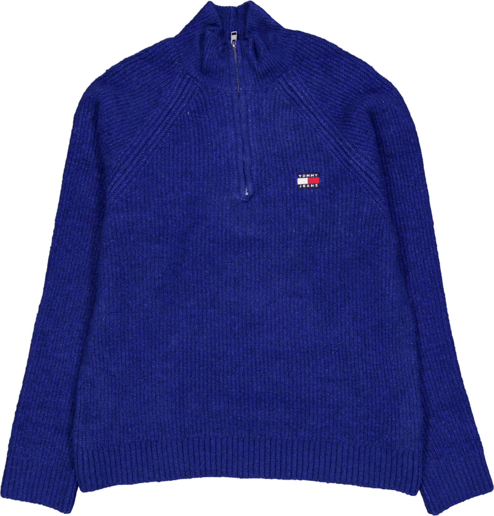 Tjm Reg 1/4 Zip Raglan Badge Blue