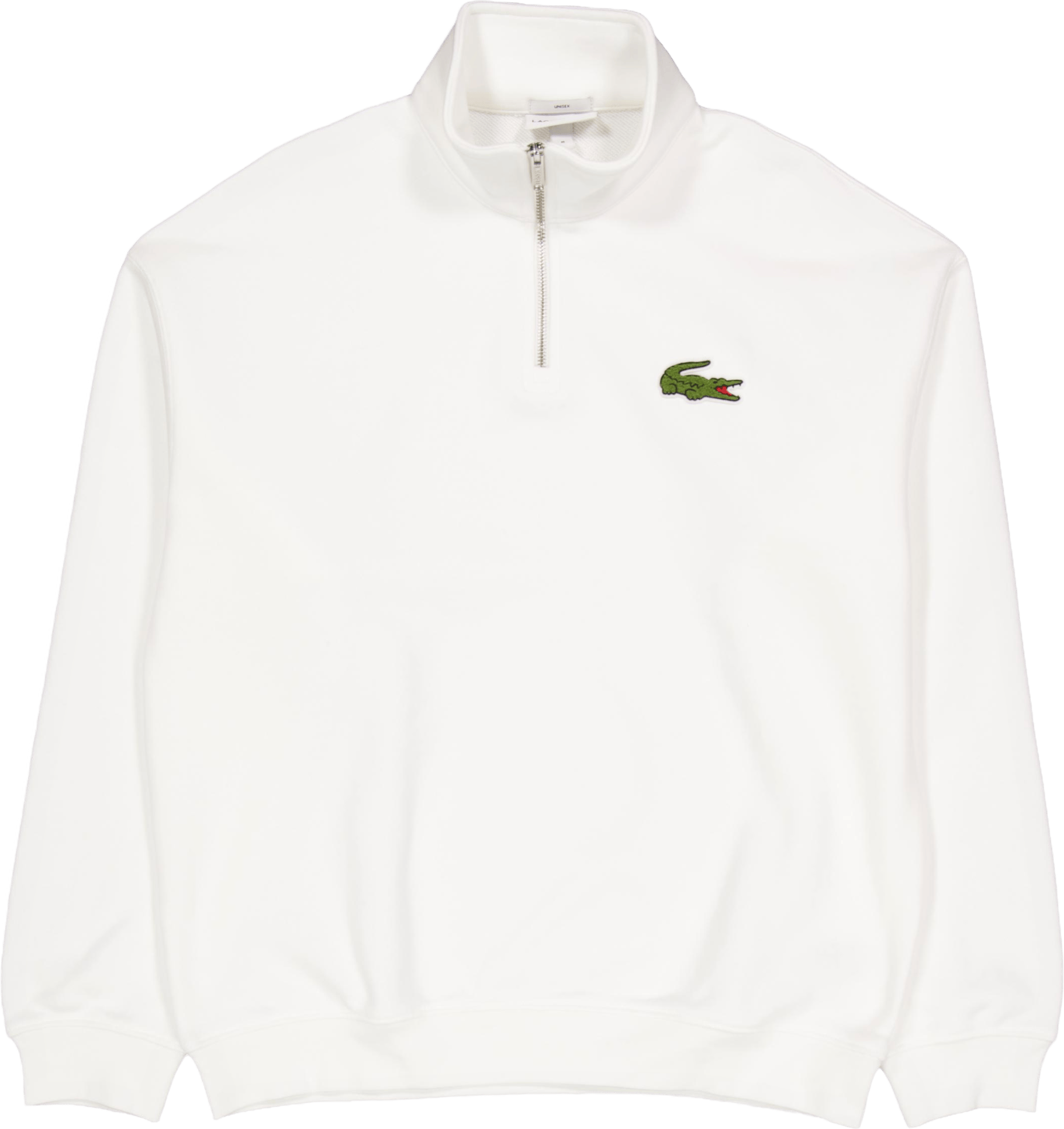 Loose Fit Zip Neck Badge Accen 70v Flour