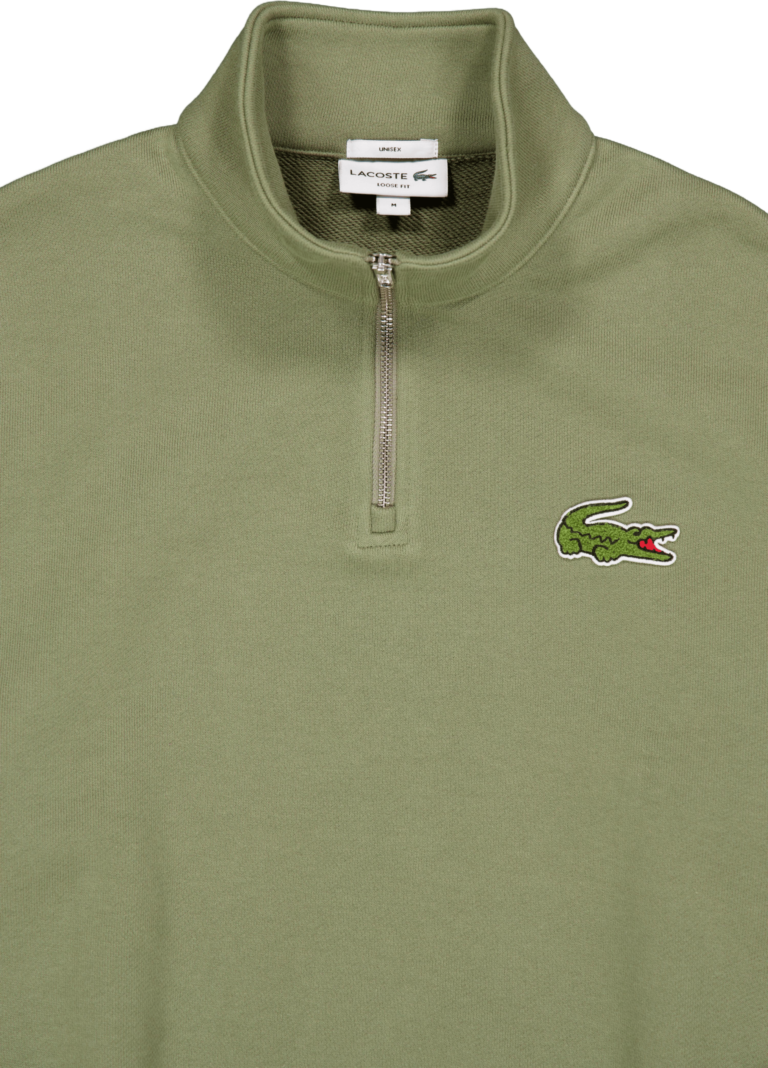 Loose Fit Zip Neck Badge Accen Bmy Khaki - Bild 3