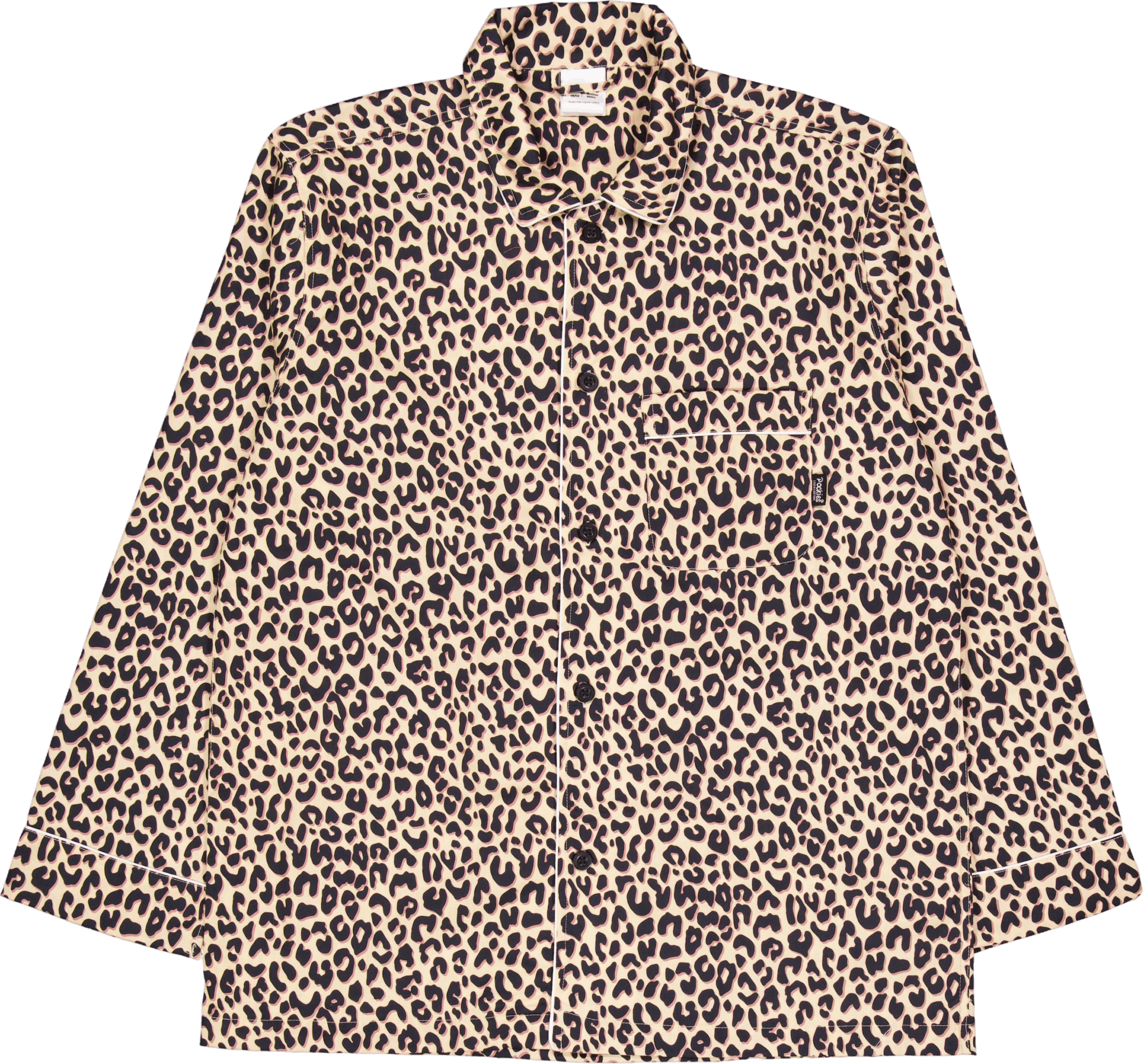 Leopard Pyjama Shirt 250 Beige, Male, Kläder, Tillbehör, Beige, S