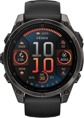 Fenix 8 47mm Amoled Saph Black, Unisex, Utrustning, Elektronik, Träning, ONESIZE