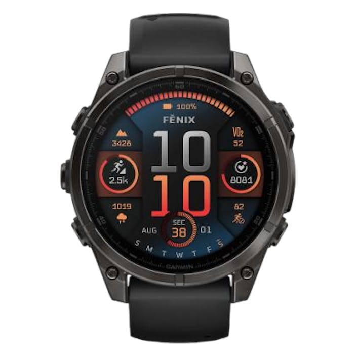 Fenix 8 47mm Amoled Saph Black, Unisex, Utrustning, Elektronik, Träning, ONESIZE