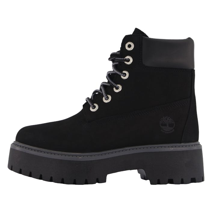 6 Inch Lace Up Waterproof Boot Jet Black, Female, Chaussures, Bottes, Bottes, Noir, EU 36