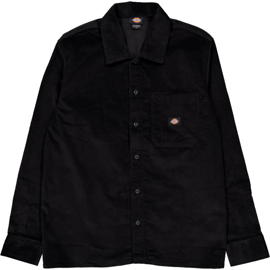 Corduroy Shirt Ls Black Black