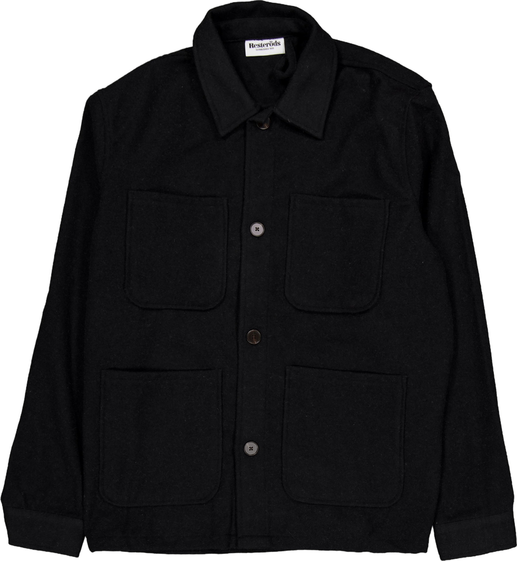 Wool Overshirt Black