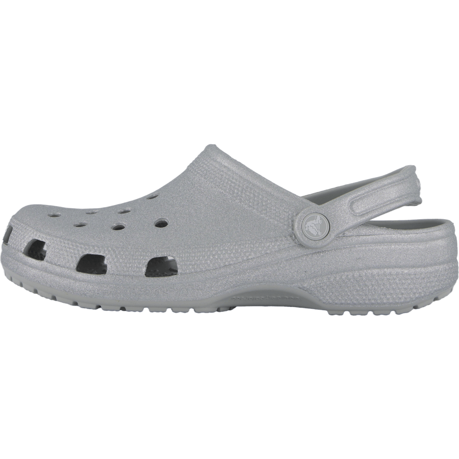 Classic Glitter Clog Silver Glitter