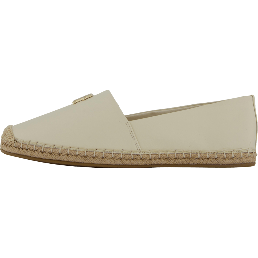Th Logo Leather Espadrille Beige