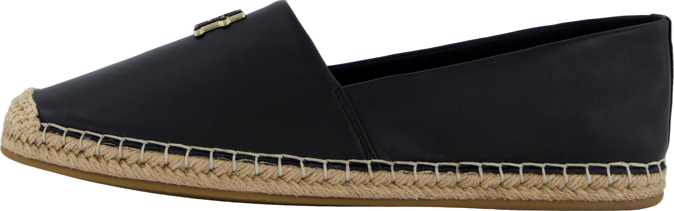 Th Logo Leather Espadrille Black