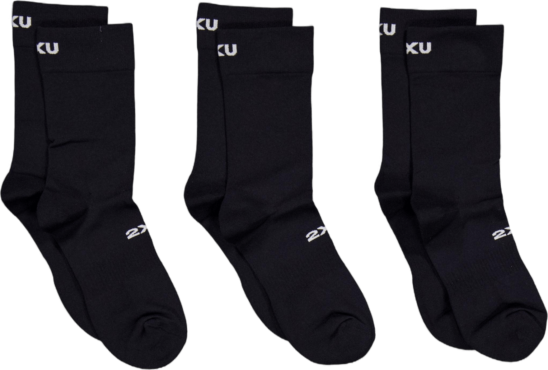 Crew Socks 3 Pack Black/white, Unisex, Kleding, Sokken, Training, Zwart/Wit, S