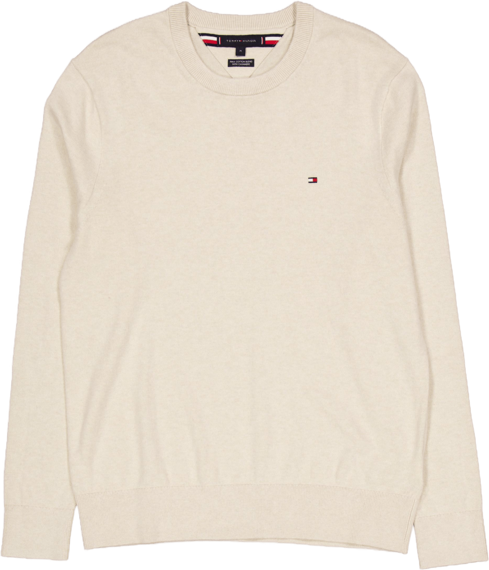 Pima Org Ctn Cashmere Crew Nec Heathered Oatmilk