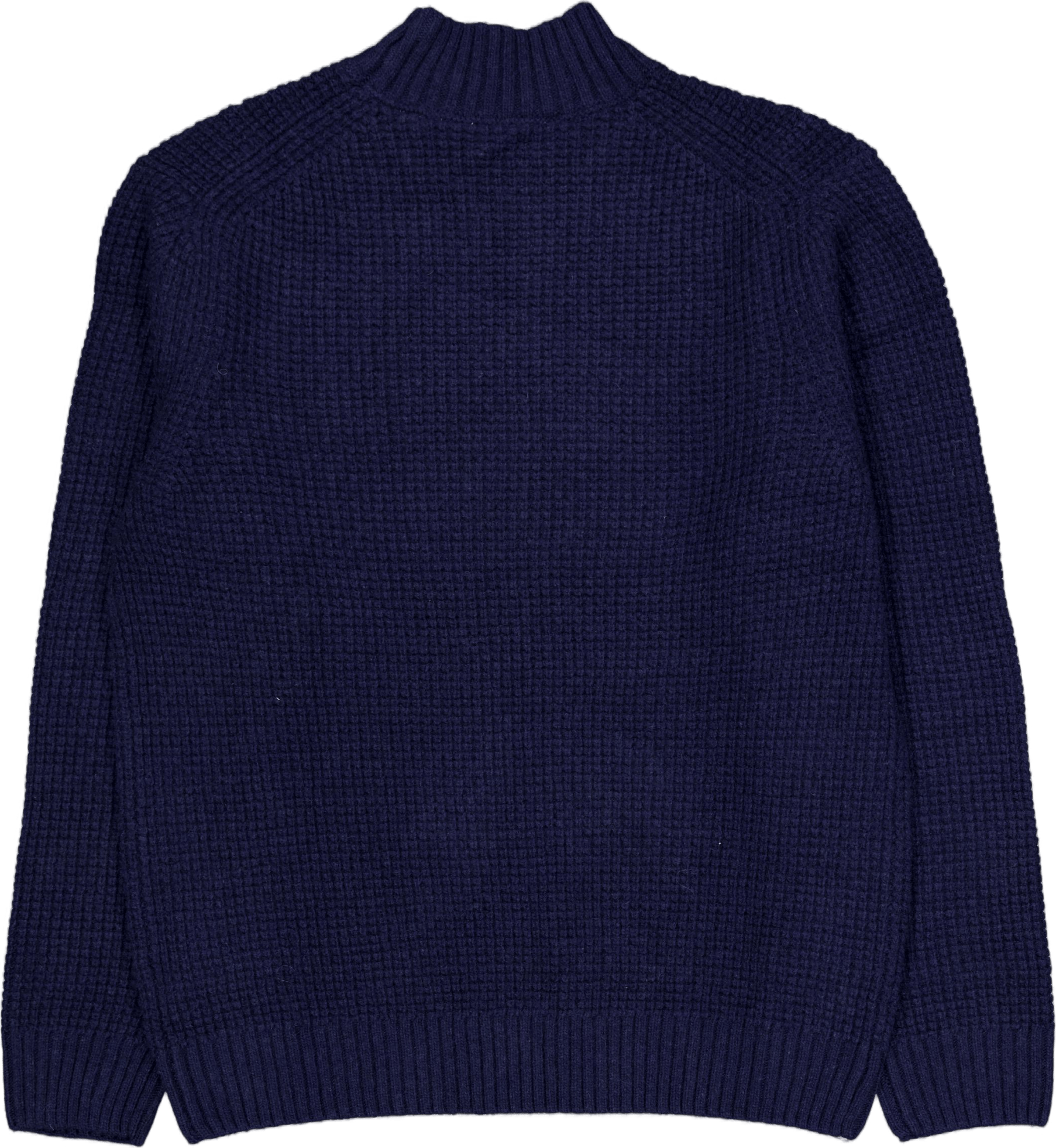 Grady Waffle Mockneck Knit Dark Navy - Bild 2