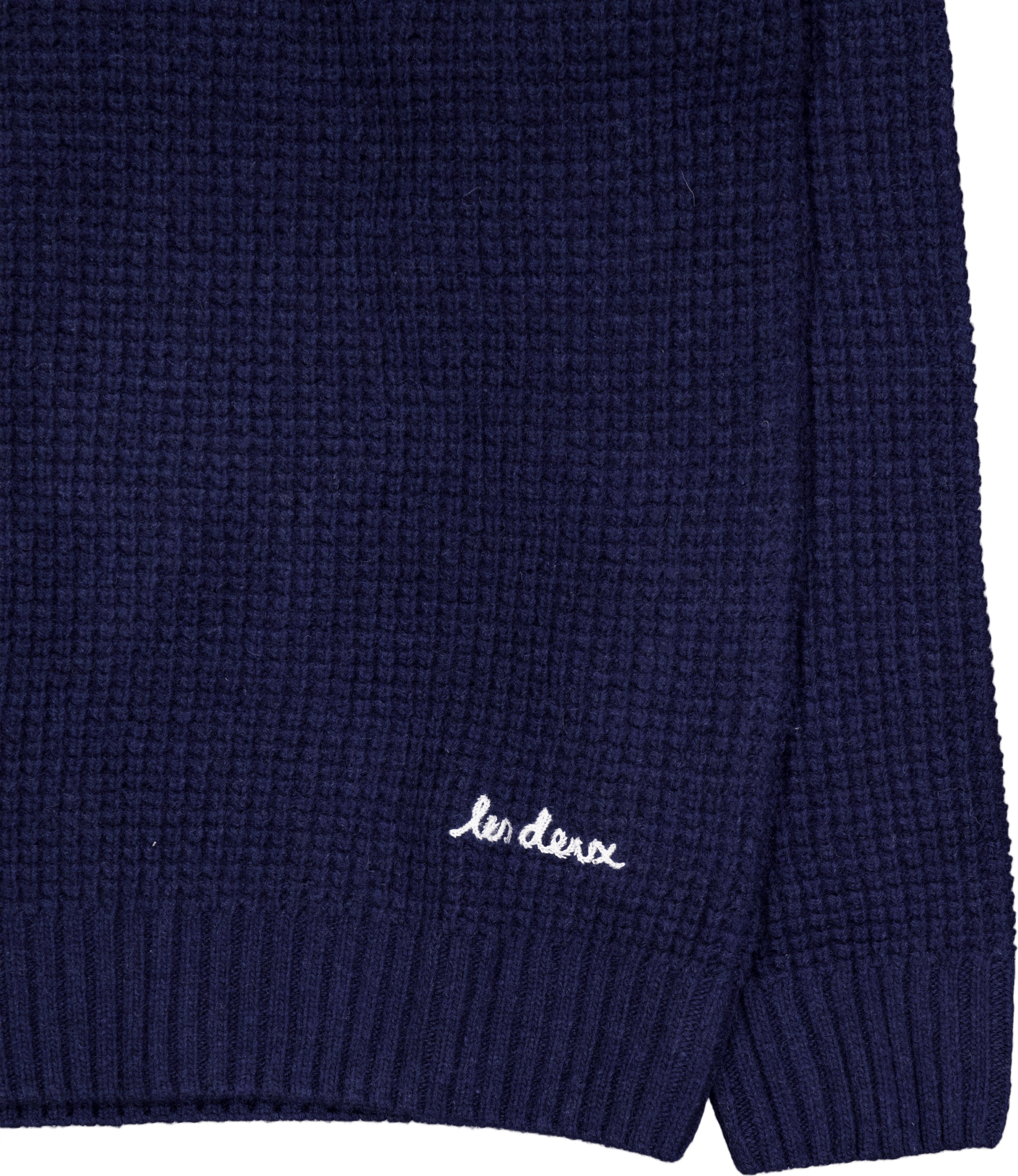 Grady Waffle Mockneck Knit Dark Navy - Bild 4