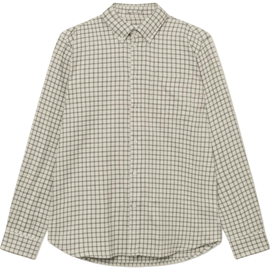 Kent Check Shirt 2.0 Ivory/light Grey Melange