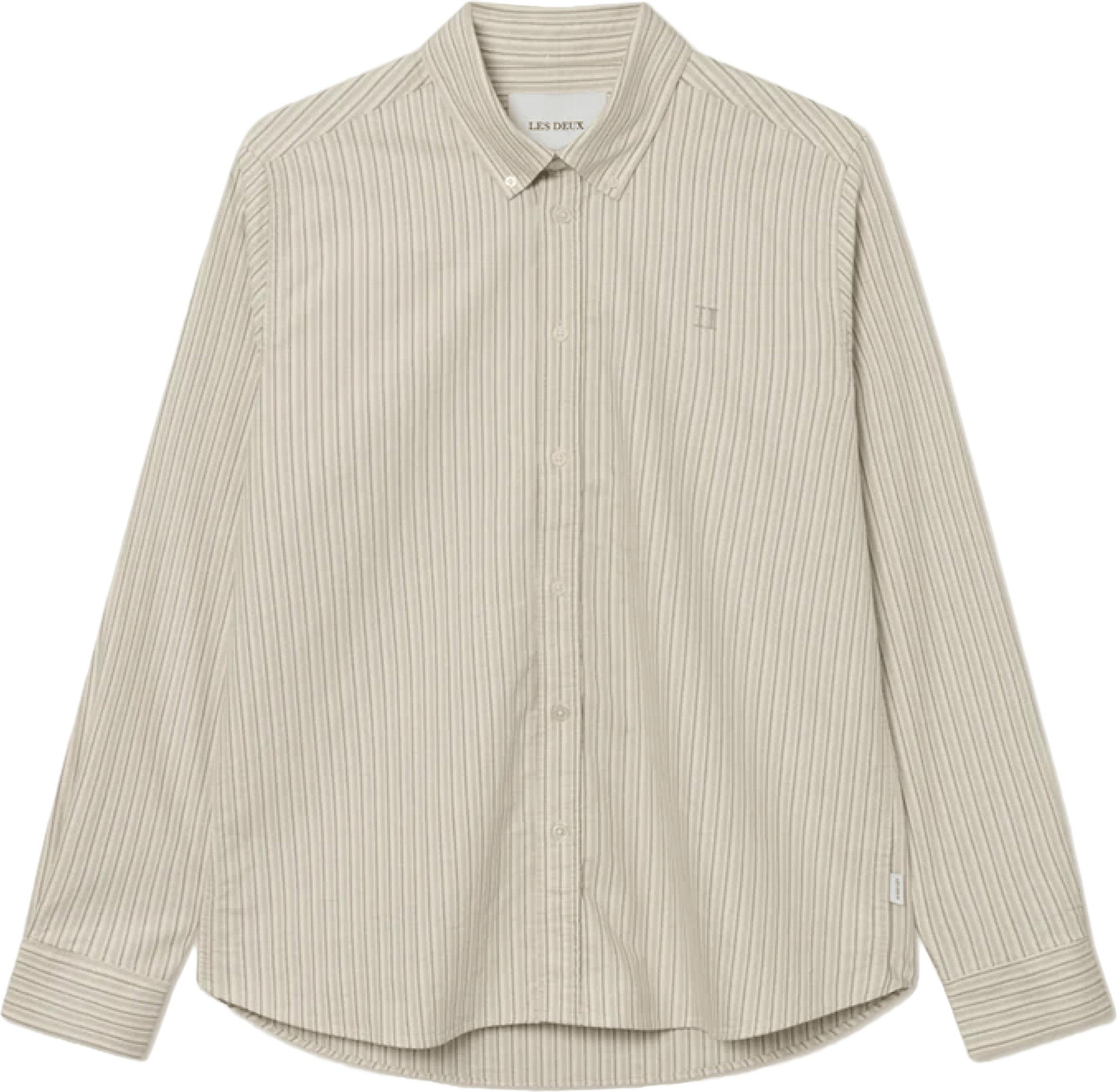 Konrad Stripe Oxford Shirt Light Ivory/light Desert Sand