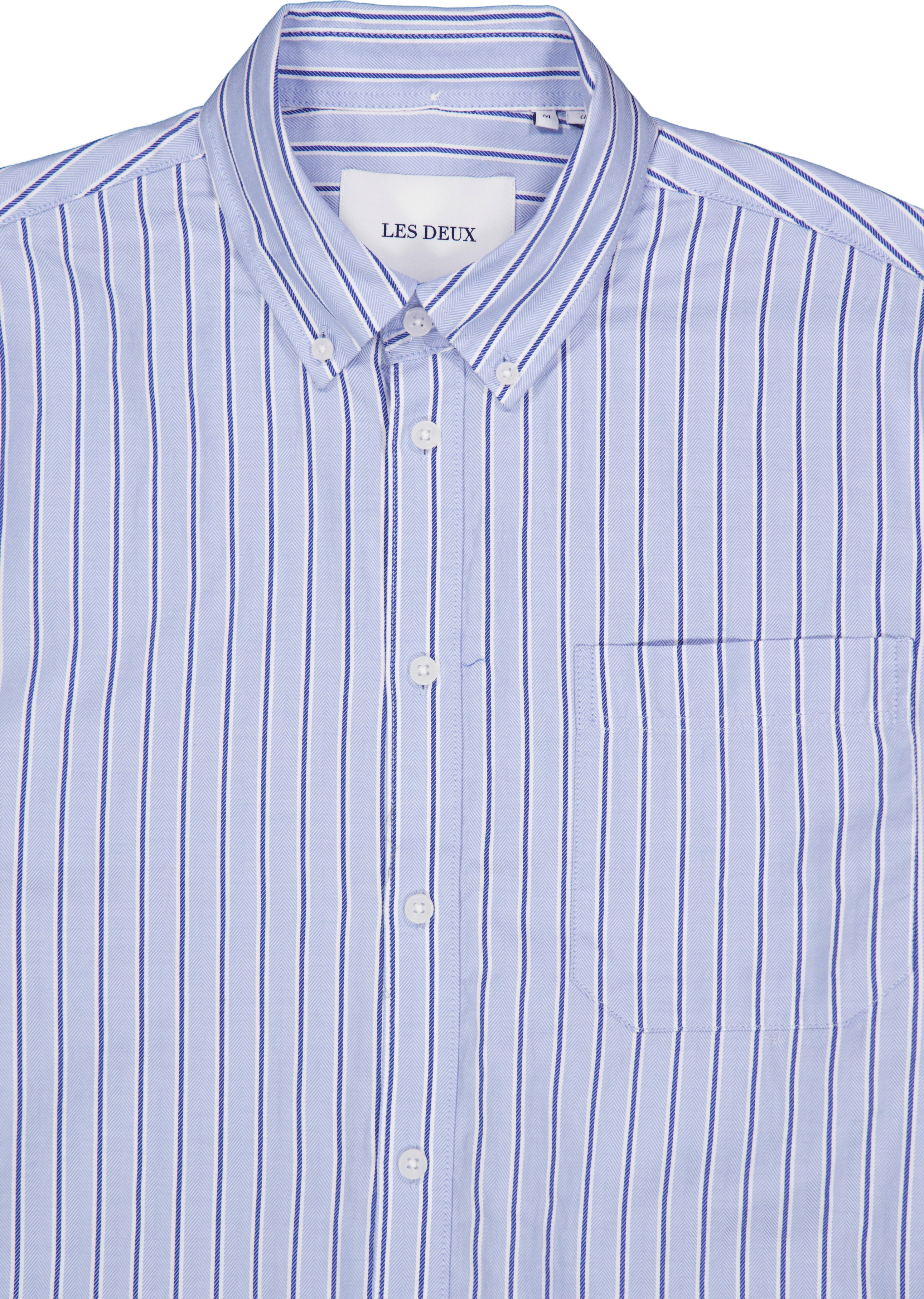 Kolton Herringbone Poplin Shir White/bel Air Blue - Bild 3